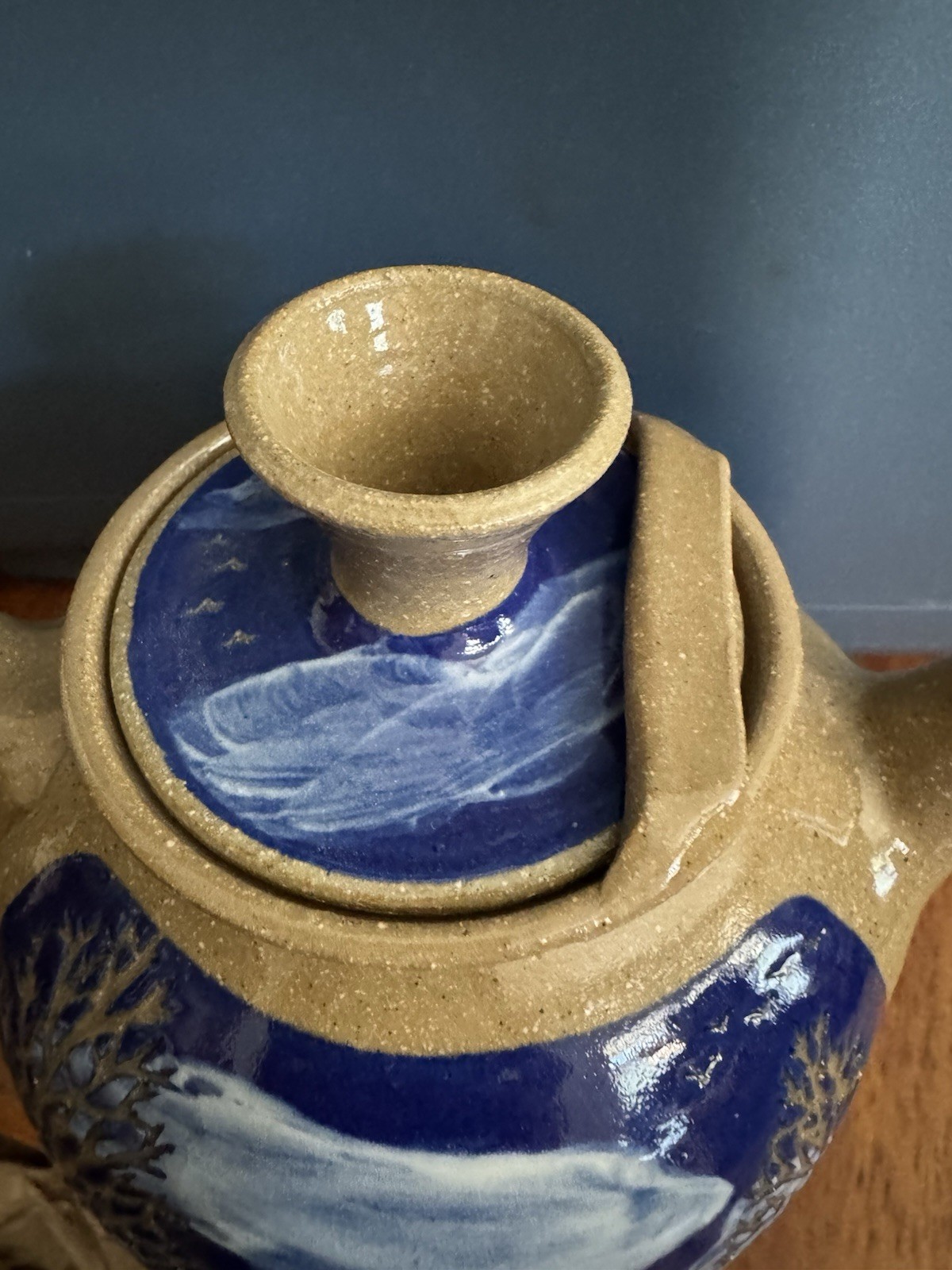 Vintage Freeman Pottery Hand-Turned Teapot – North Carolina Art Pottery – Signed