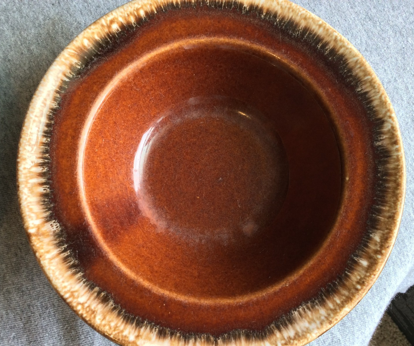 Vintage Hull Pottery Brown Drip Glaze Set of 4 Small Bowls Oven Proof USA