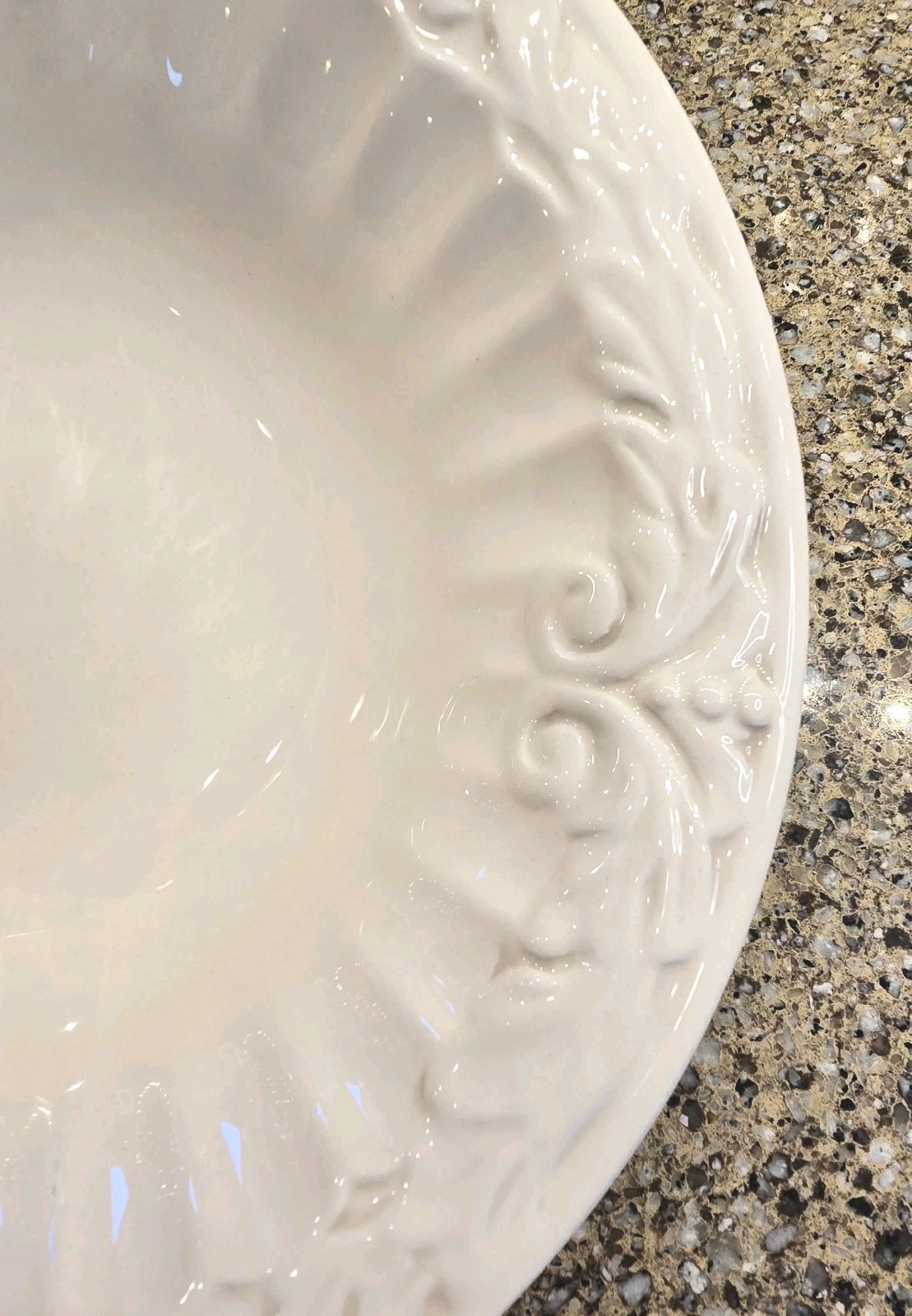Serving Bowl American Atelier ATHENA 5166 Ironstone 10″ Laurel Leaf Border EUC