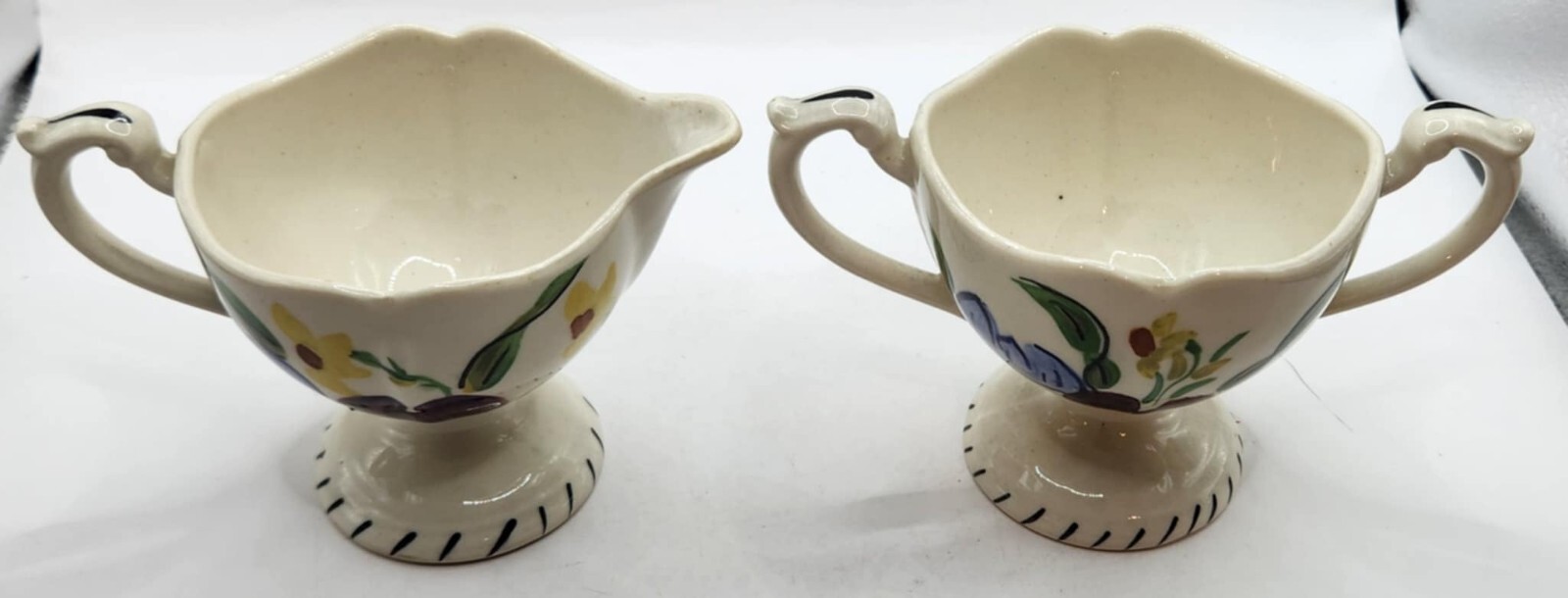 Vintage Blue Ridge China Easter Parade Creamer & Sugar Bowl