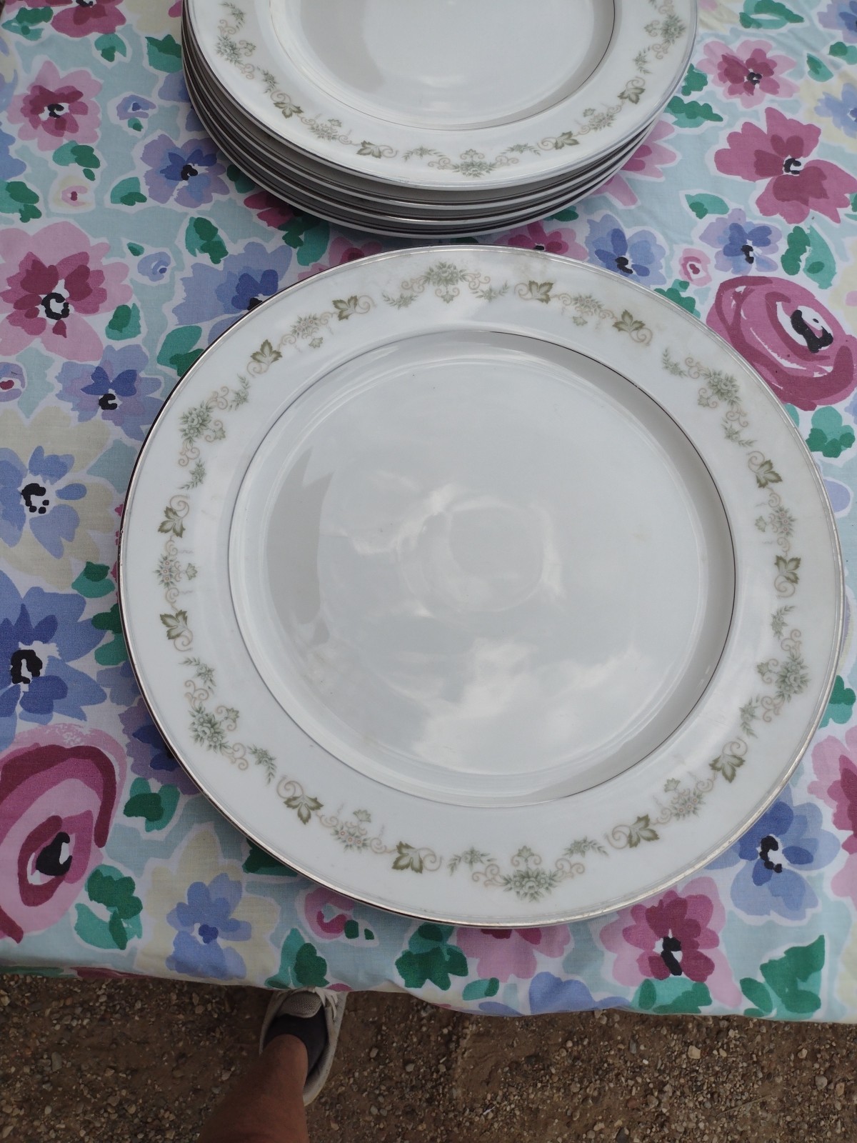 Four Piece Set M China From Japan Pattern Karen Ware Including Serving Platter