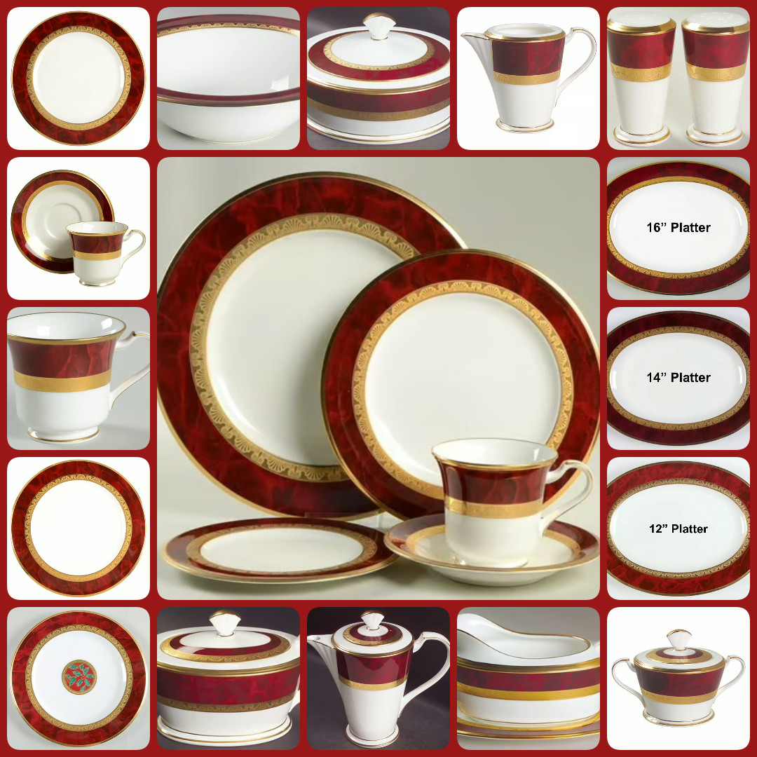 NORITAKE HEMINGWAY #4733 Beautiful Bone China Dinner Set w/Servers (219 pc.) NEW