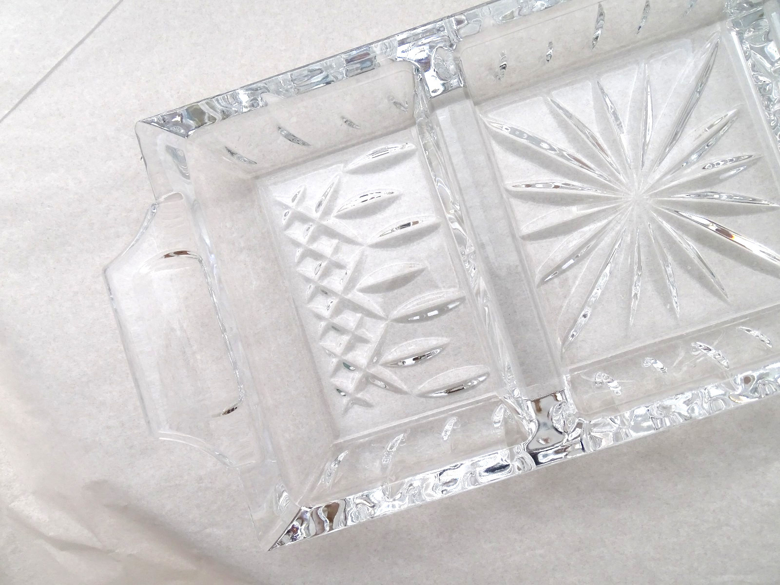 Waterford Crystal Lismore 3-Part Serving Dish / Free Shipping