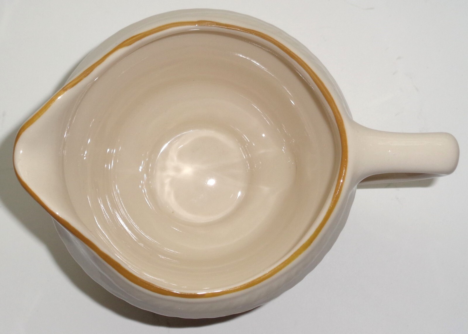 Shenango China Restaurant Ware Creamer Ribbed Maroon Band & Gold Trim