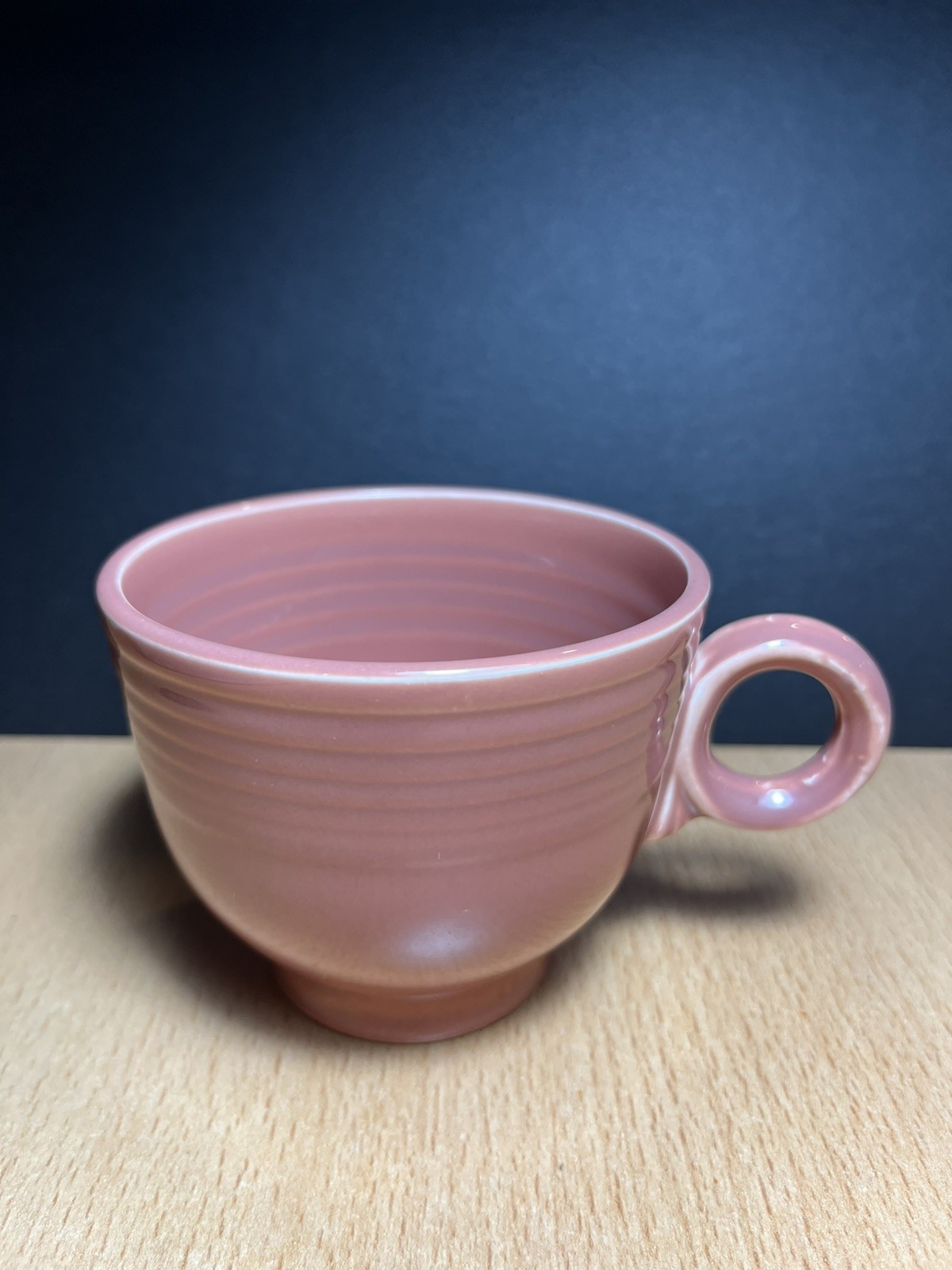 Vintage Fiesta 1950-1959 Rose Teacup with Ring Handle Fiestaware