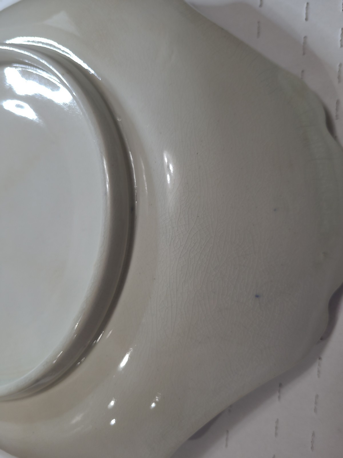 Antique Wedgwood Grosvenor Blue Flow 14.25″x10.25″Tureen Underplate Tray Platter