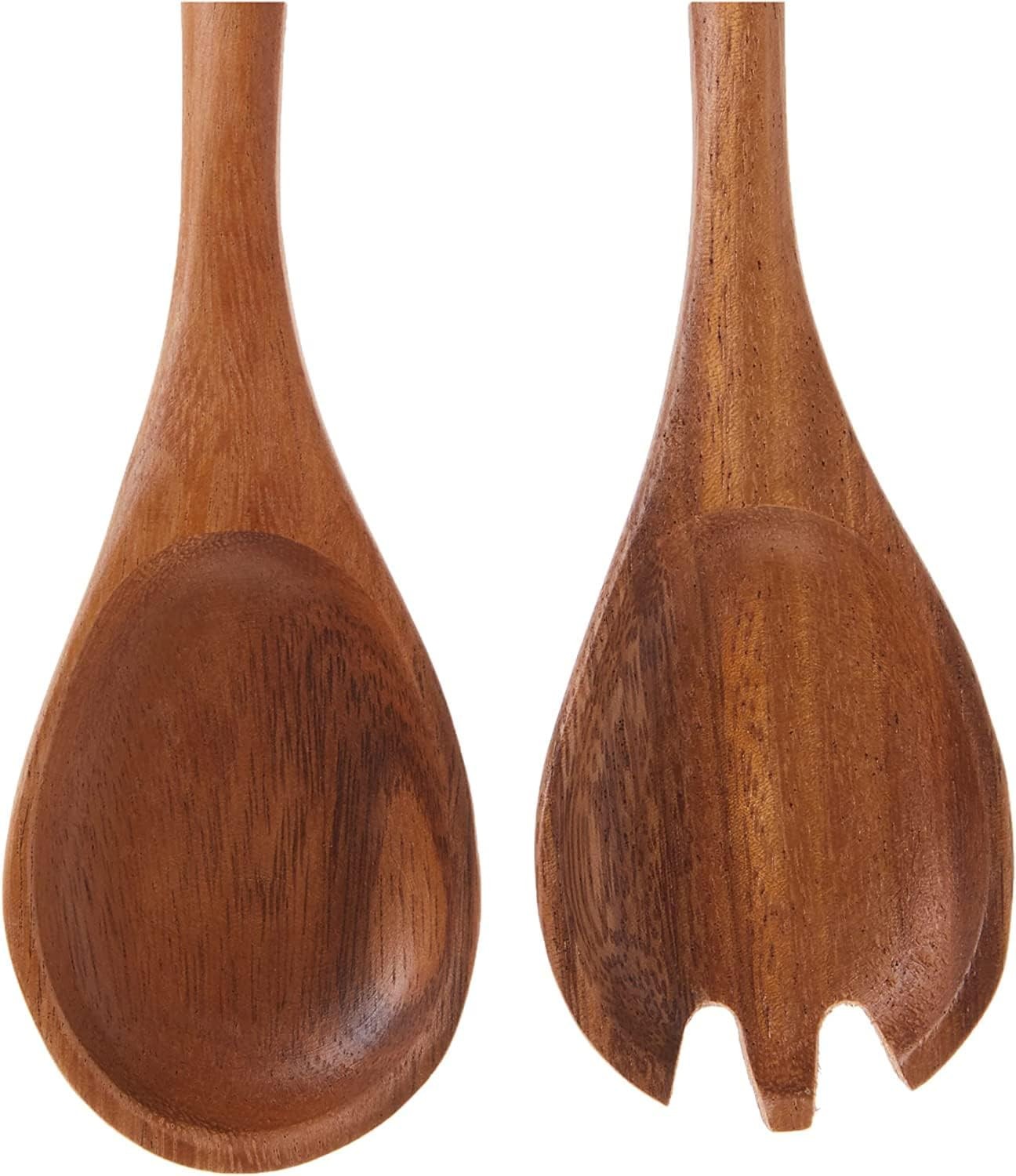 Lipper International 1188 Acacia Oblong Salad Servers, 12″ Long, One Pair