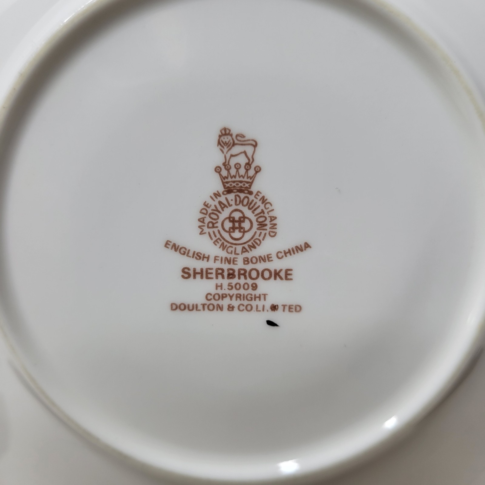 Royal Doulton Sherbrooke Saucers Bone China Set of 2 6″ White Blue Platinum