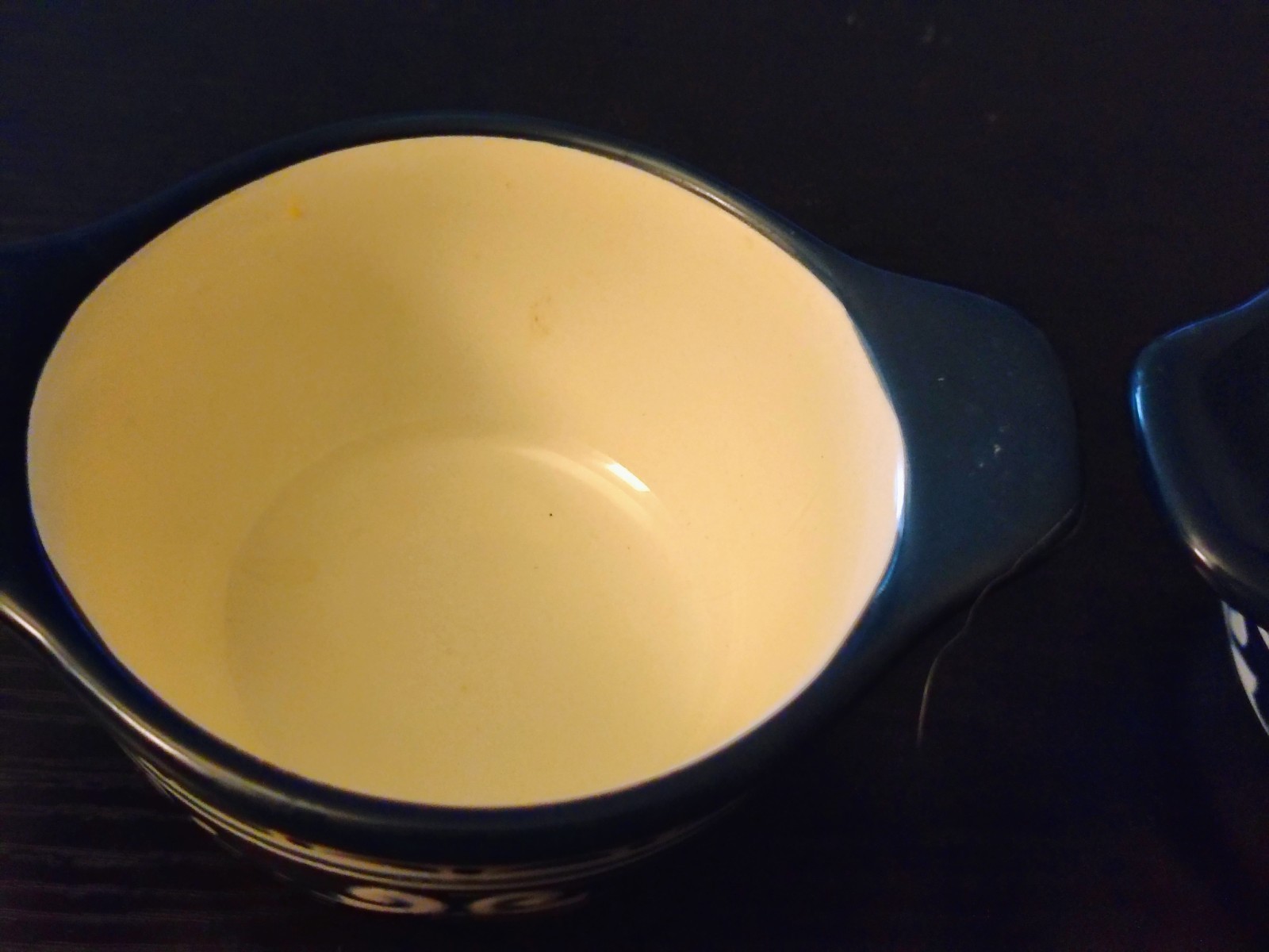 2 Small Bobby Flay Bowls Cream And Blue