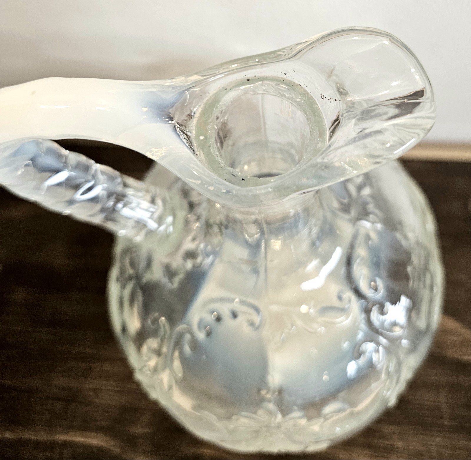 Northwood Glass Opalescent Intaglio Cruet C.1899