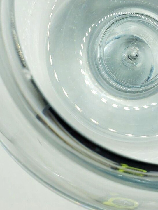 Modern Contemporary Crystal Bowl Vase Pedestal Clear Compote Beta Fish Floral
