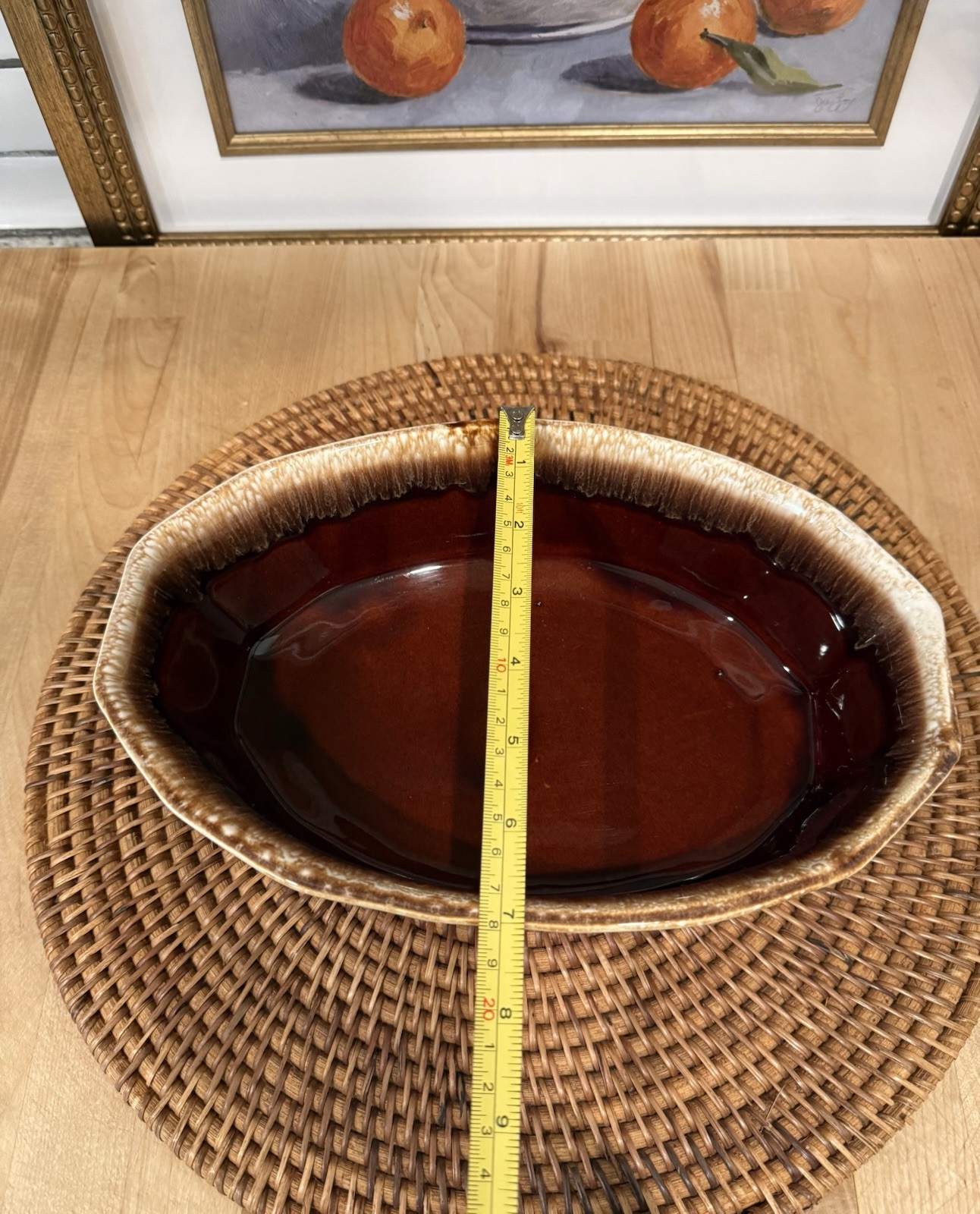 Vintage McCoy Brown Drip Glaze Oval Casserole Dish 7071 Oven Proof Stoneware USA