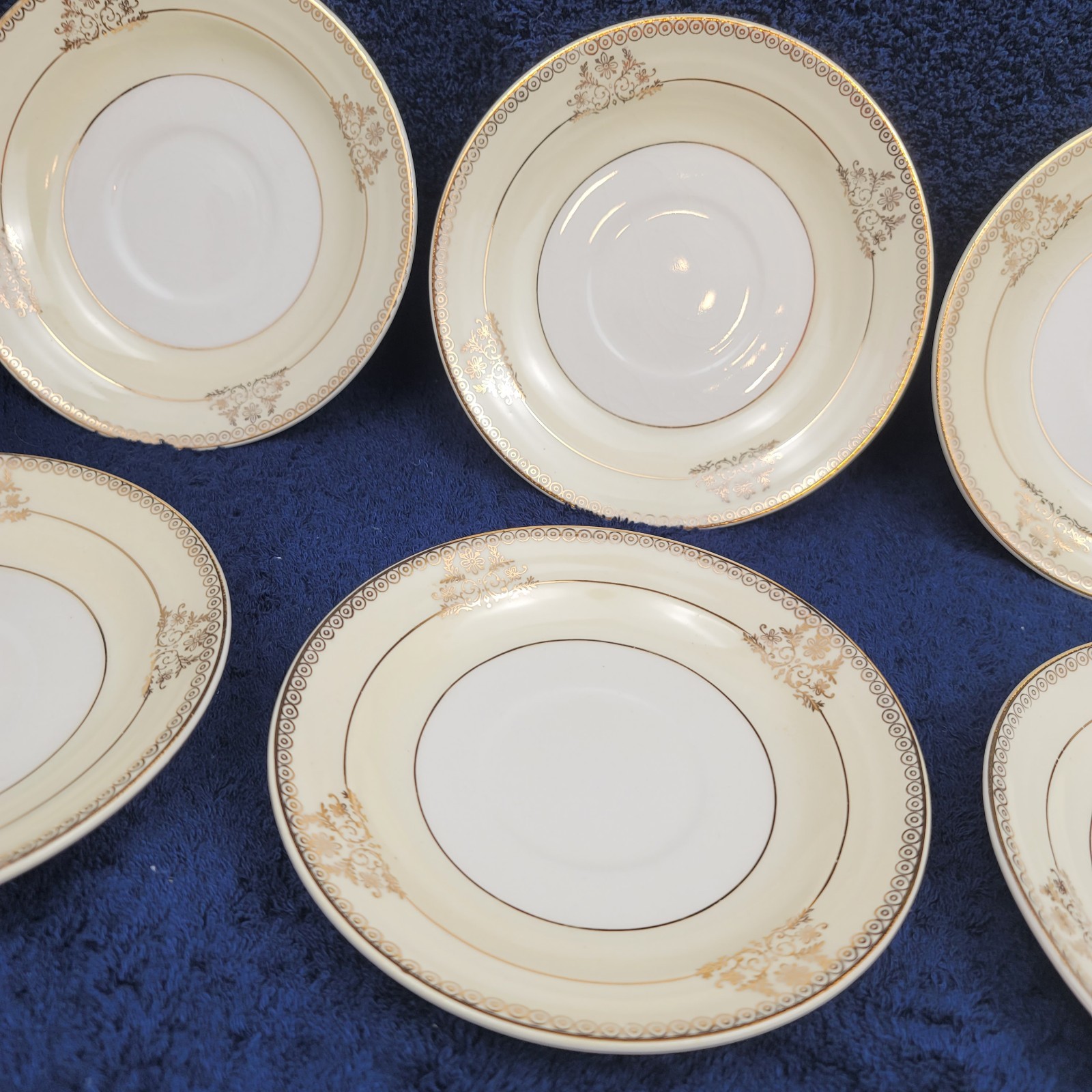 12 Crown Potteries Bread Plates 2 47 Gilt 5 ⁷/⁸” China Victorian DISPLAY ONLY