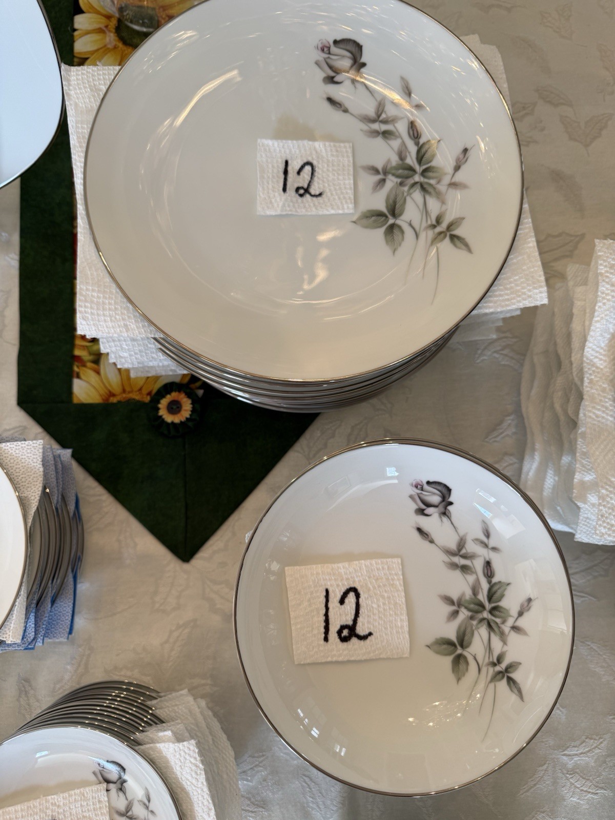 Noritake China Set JANETTE 6604 Service For 12 with Serving Pieces – EUC – 7pc