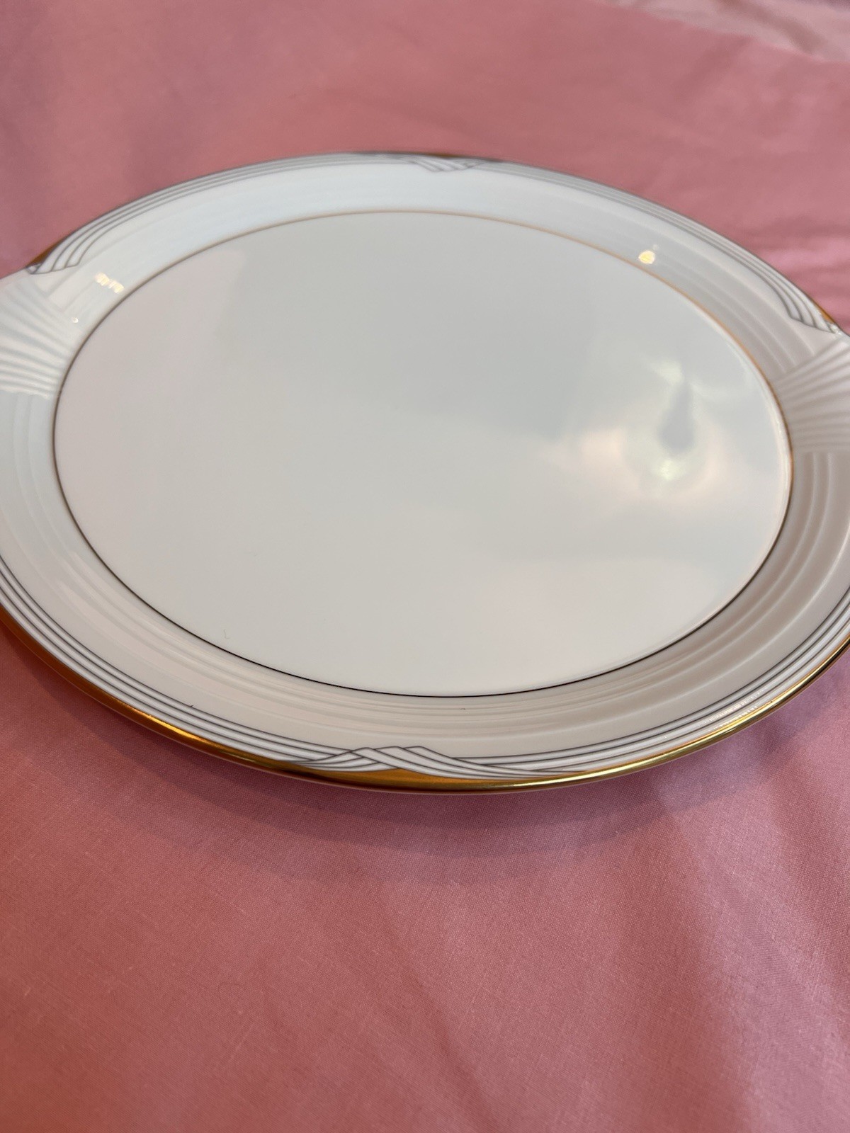 2 Golden Cove Handled Cake Plates by Noritake China Made In Japan
