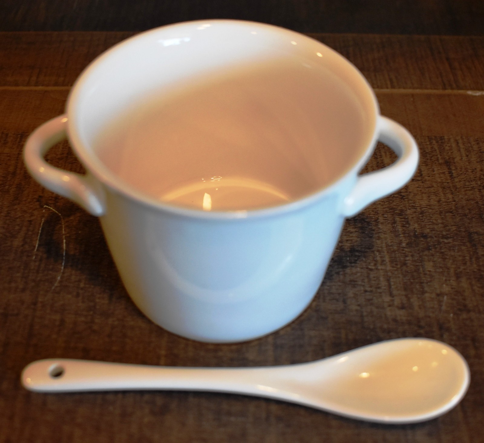 Scandinavian White Rectangular Porcelain Baker Glaze Sauce Bowl Spoon 3 Pcs