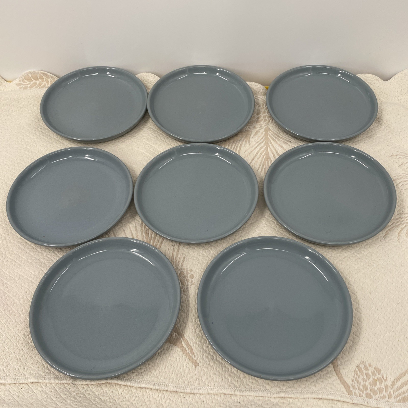 Denby Branded Salad Plates, Set of 8, 6.5in Diameter Vintage Made In England