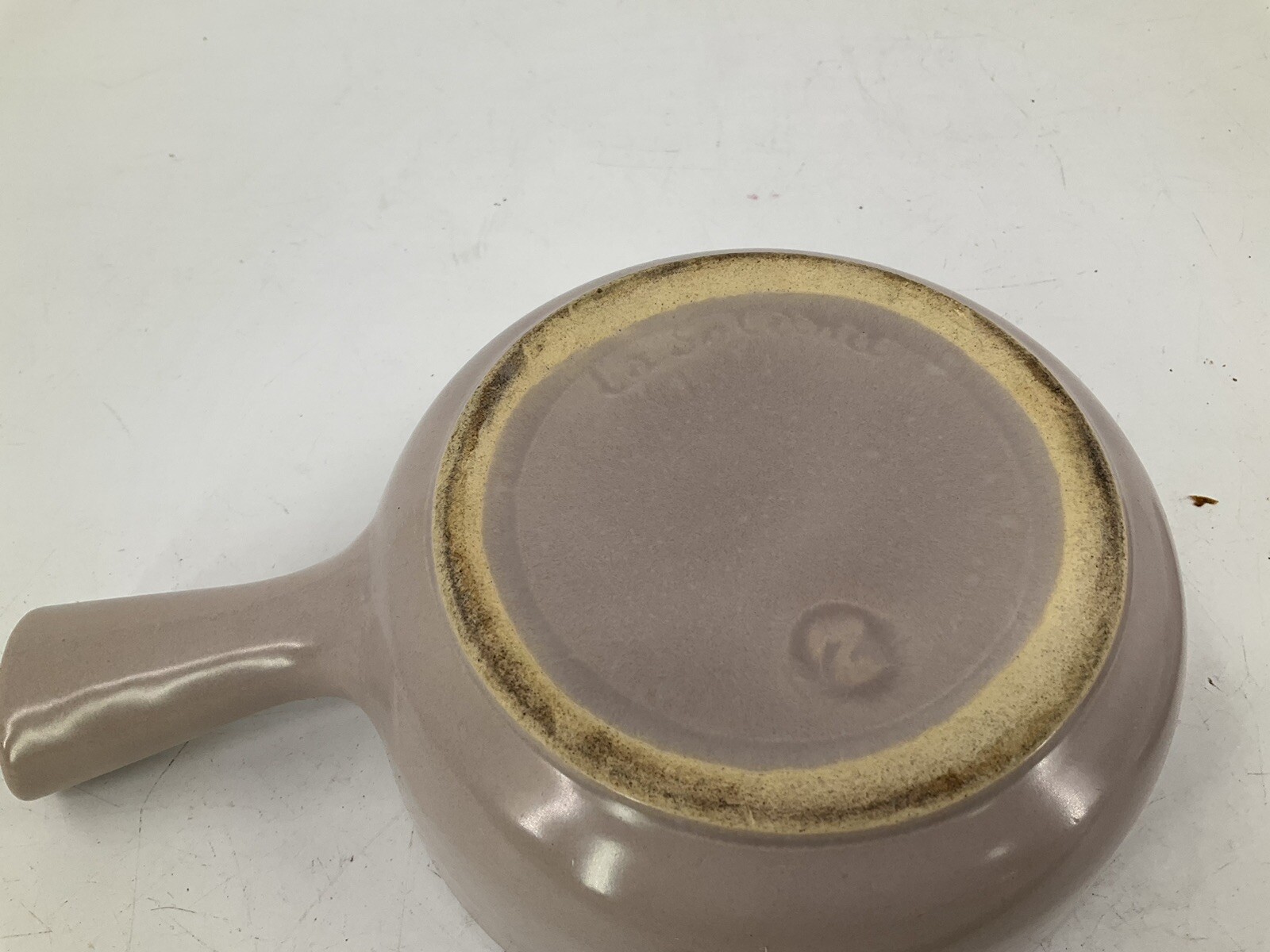 Vtg La Solana Clay Pottery Pink 7″ Individual Serving Casserole Covered Bowl