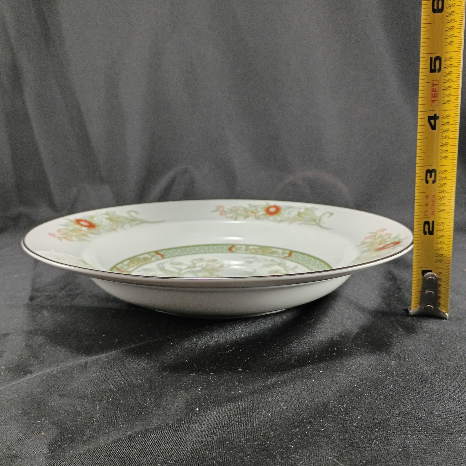 Set of 4 Mikasa KABUKI Rim Soup/ Pasta Bowls 8.25″ #L9011 Japan Discontinued