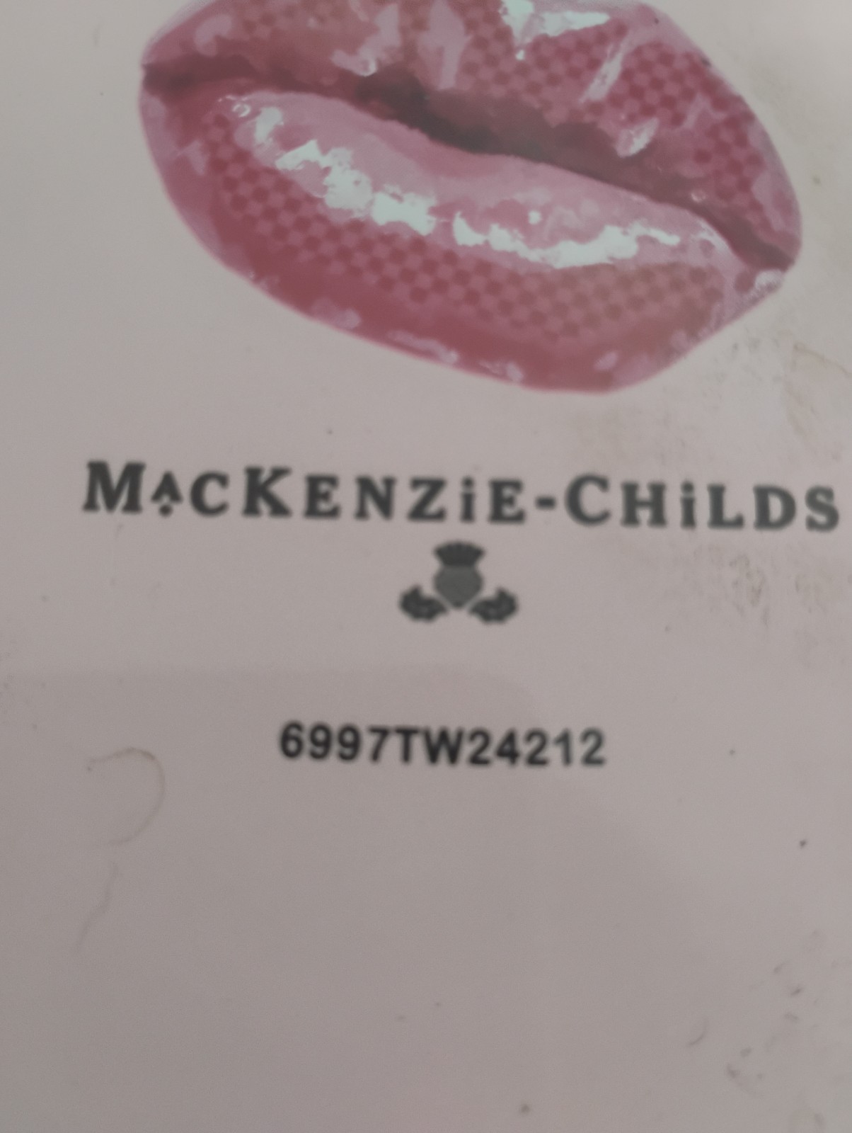 MacKenzie- Childs Kiss Me 2Qt Tea Kettle RARE RETIRED, HARD TO FIND