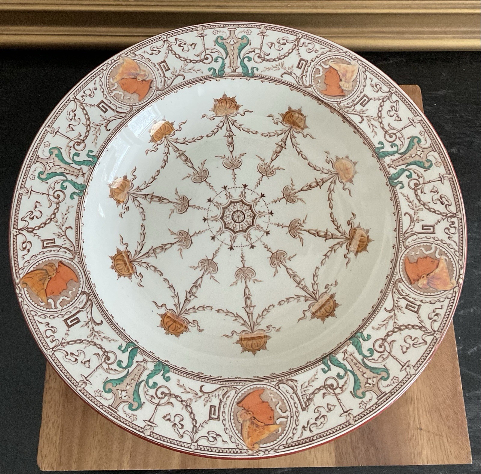 (5) BROWN WESTHEAD MOORE & CO Pergolesi RIMMED BOWLS Aesthetic Antique 1875