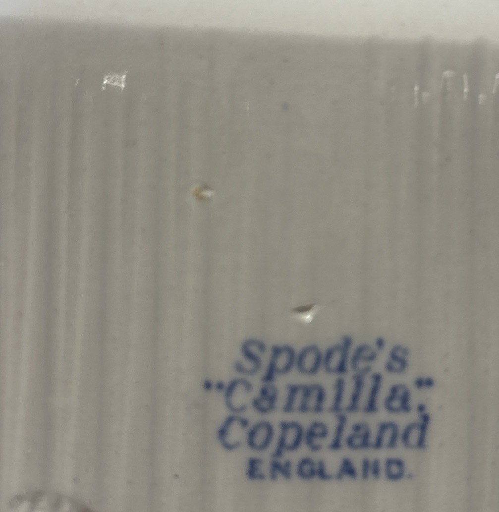 Vintage Copeland Spode Blue Camilla Rectangular 9.75” x 7.25” Serving Bowl