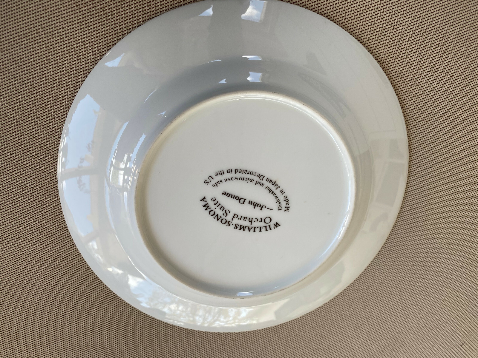 Williams Sonoma Orchard Suite John Donne White Salad 1 Plate Cherry Cherries