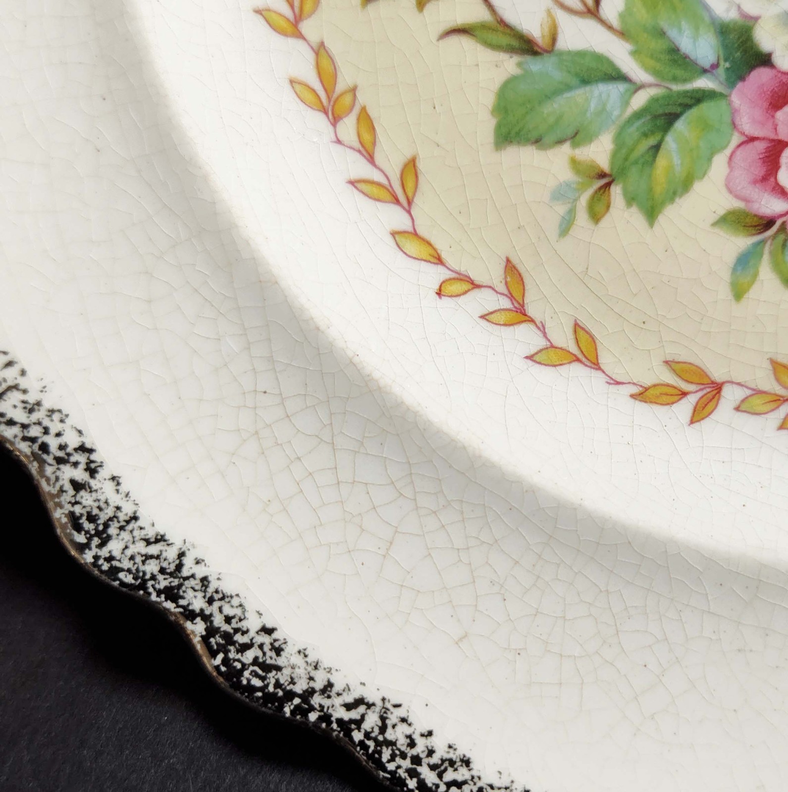5 Mismatched China Salad Dessert Plates Granny Gallery Wall Display Crazed