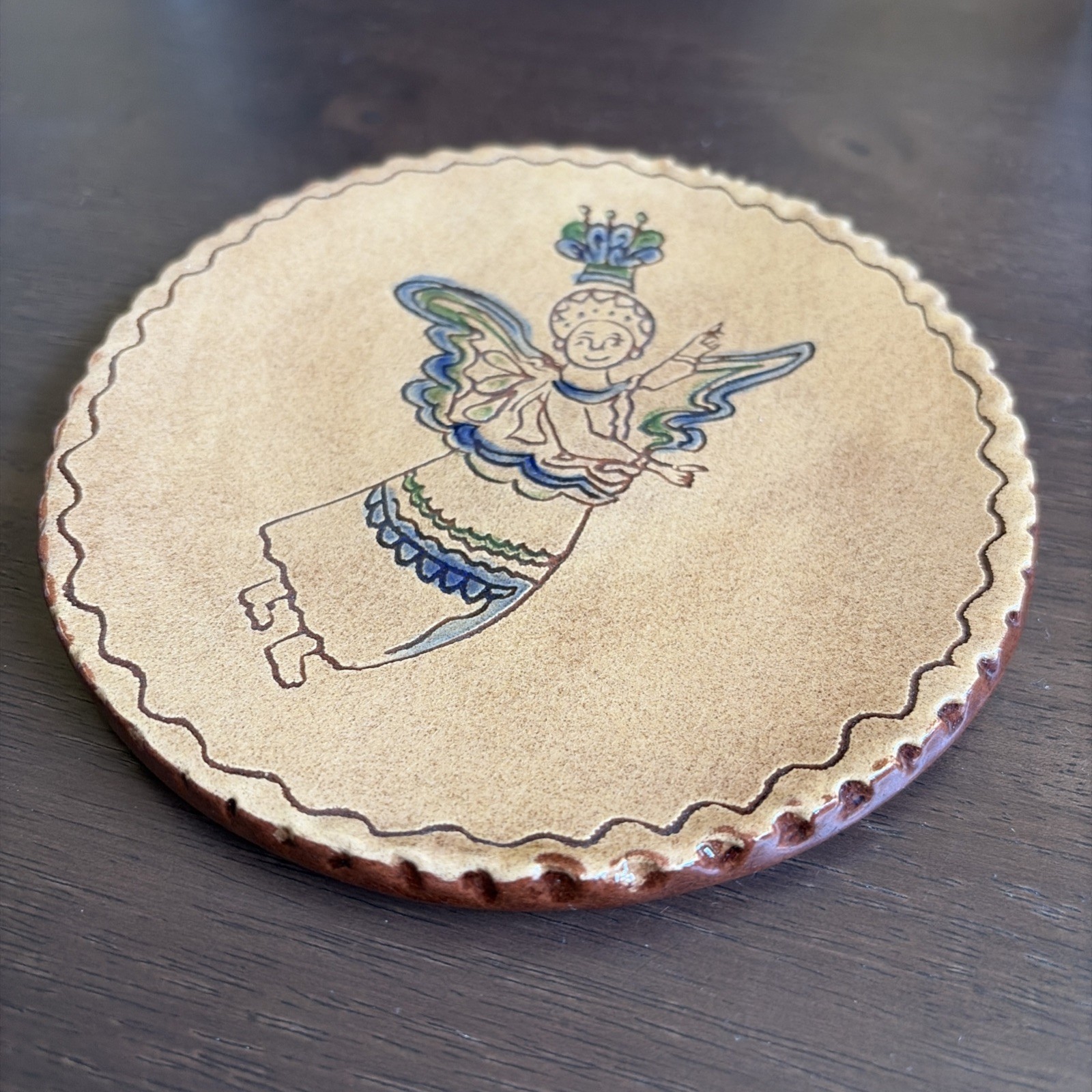 redwood ranch pottery Small Angel Dish RARE