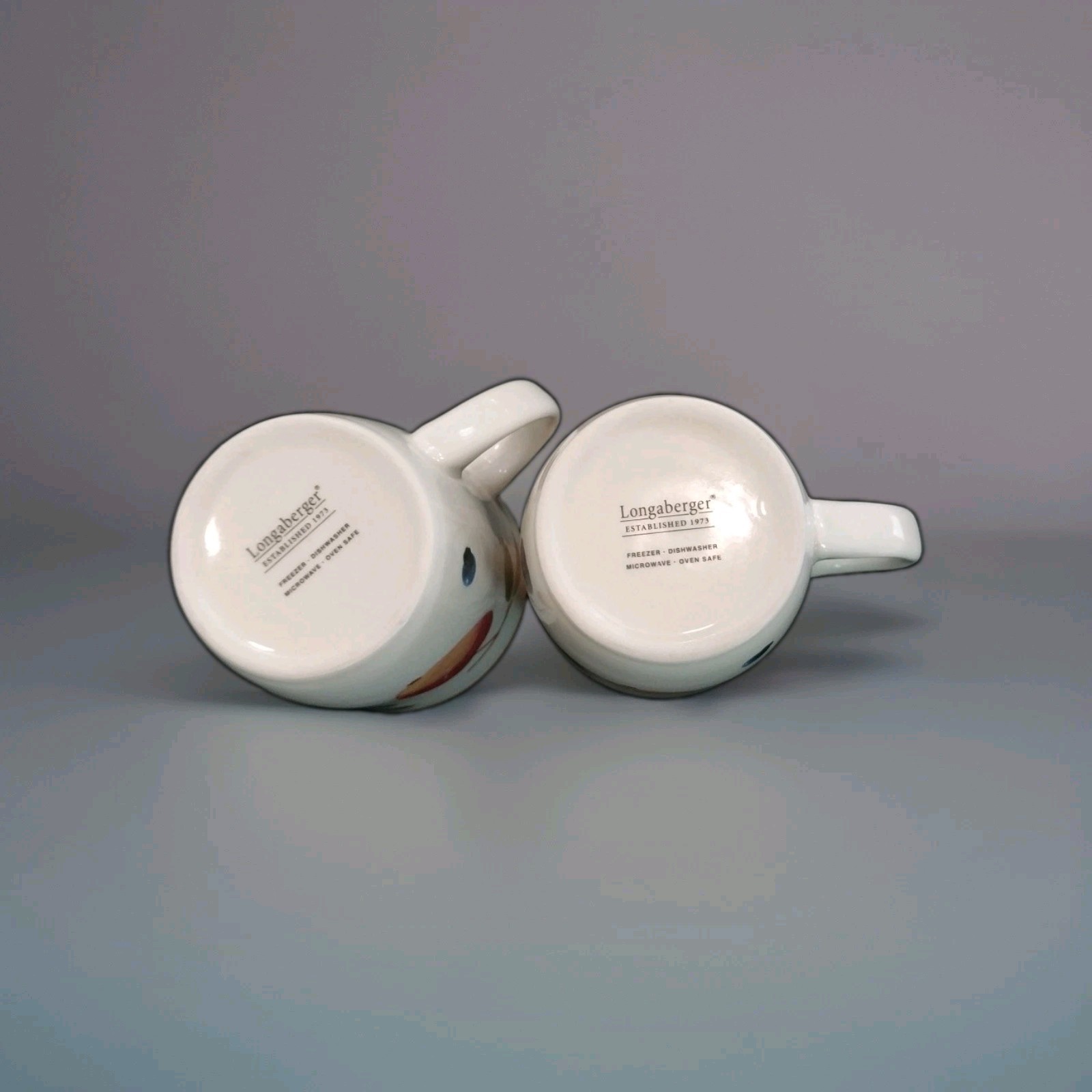 Lot of 2 Longaberger Fruit Medley Coffee Mugs 4-1/2″ Lovely Condition!