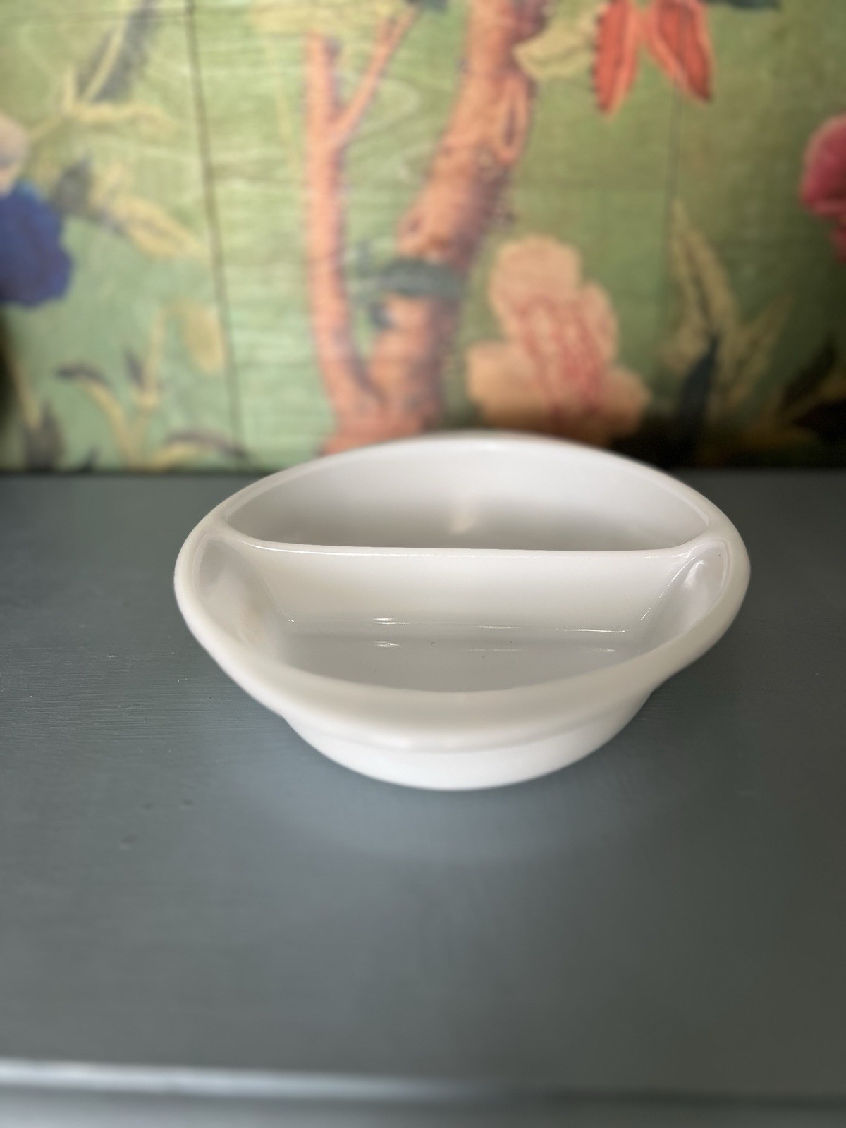 Vtg GlasBake Divided Casserole Dish J-239 Milk Glass USA