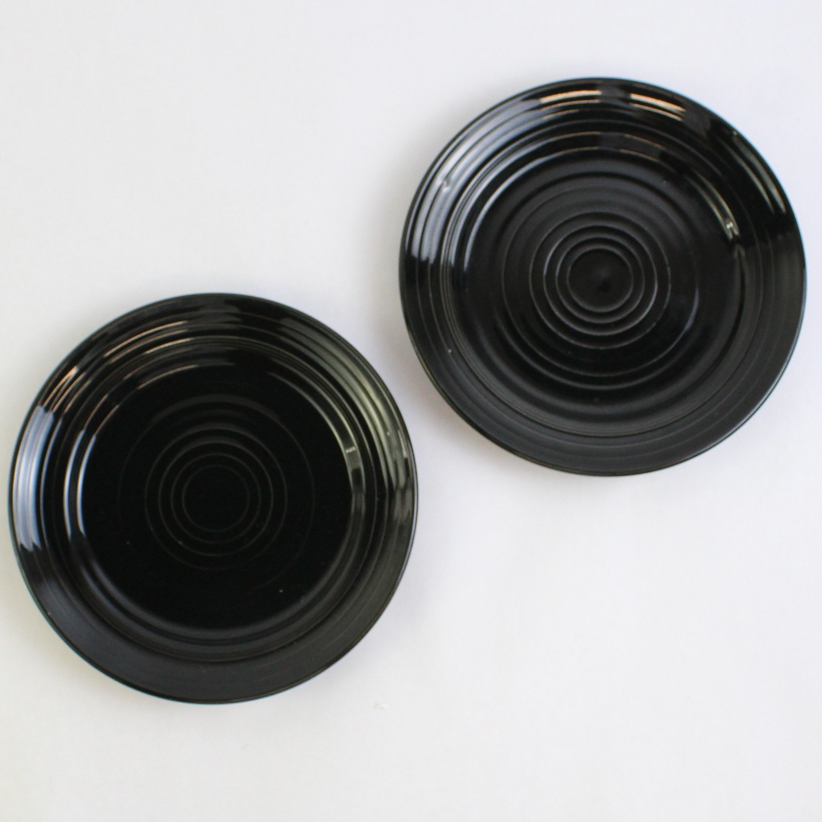 Set of 4 CAC China Tango-Pattern Black Bread Plates 7.5″ Durable China