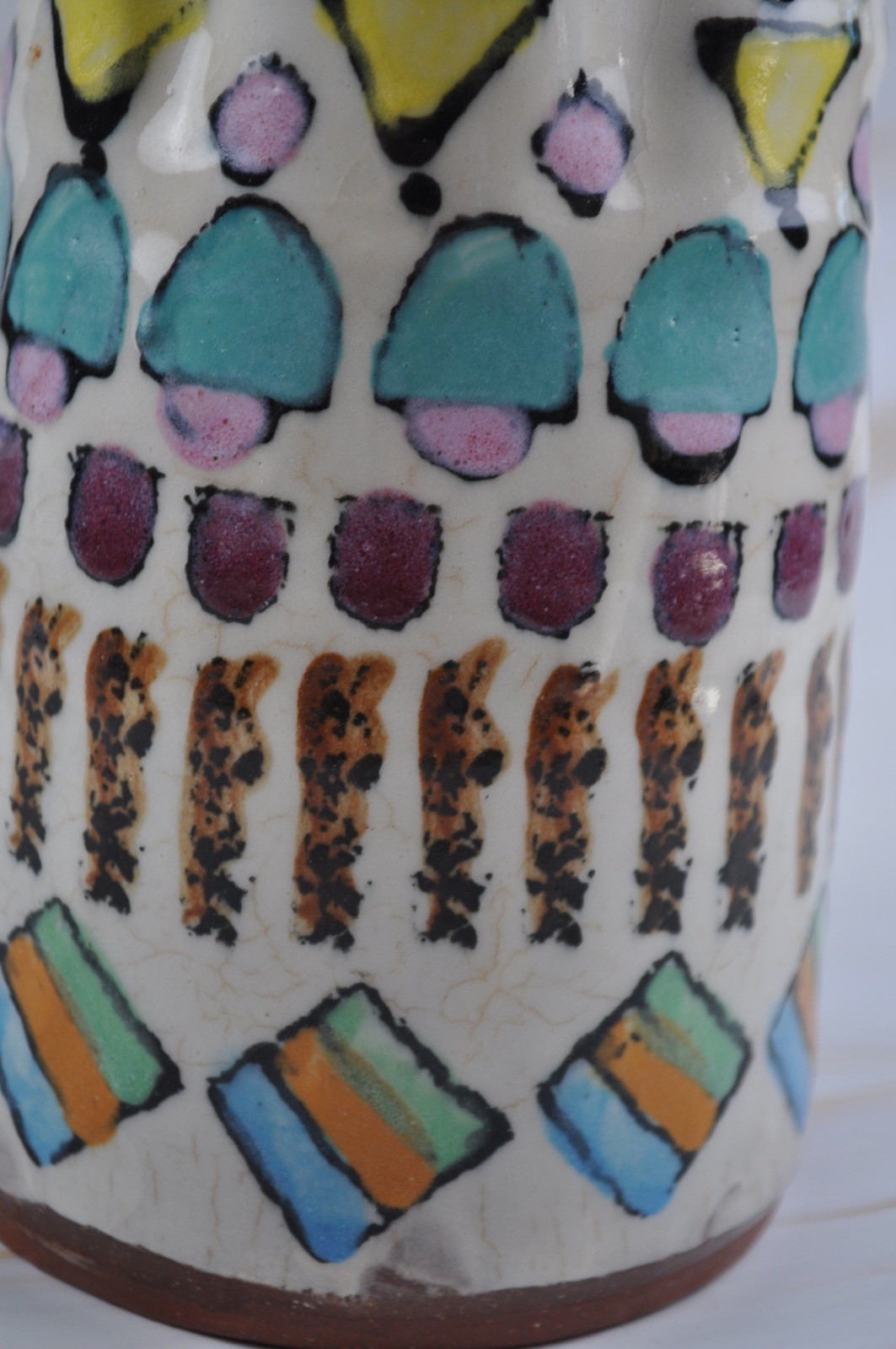 Vintage Tom Phinney Ceramic Abstract Pitched Signed 1988