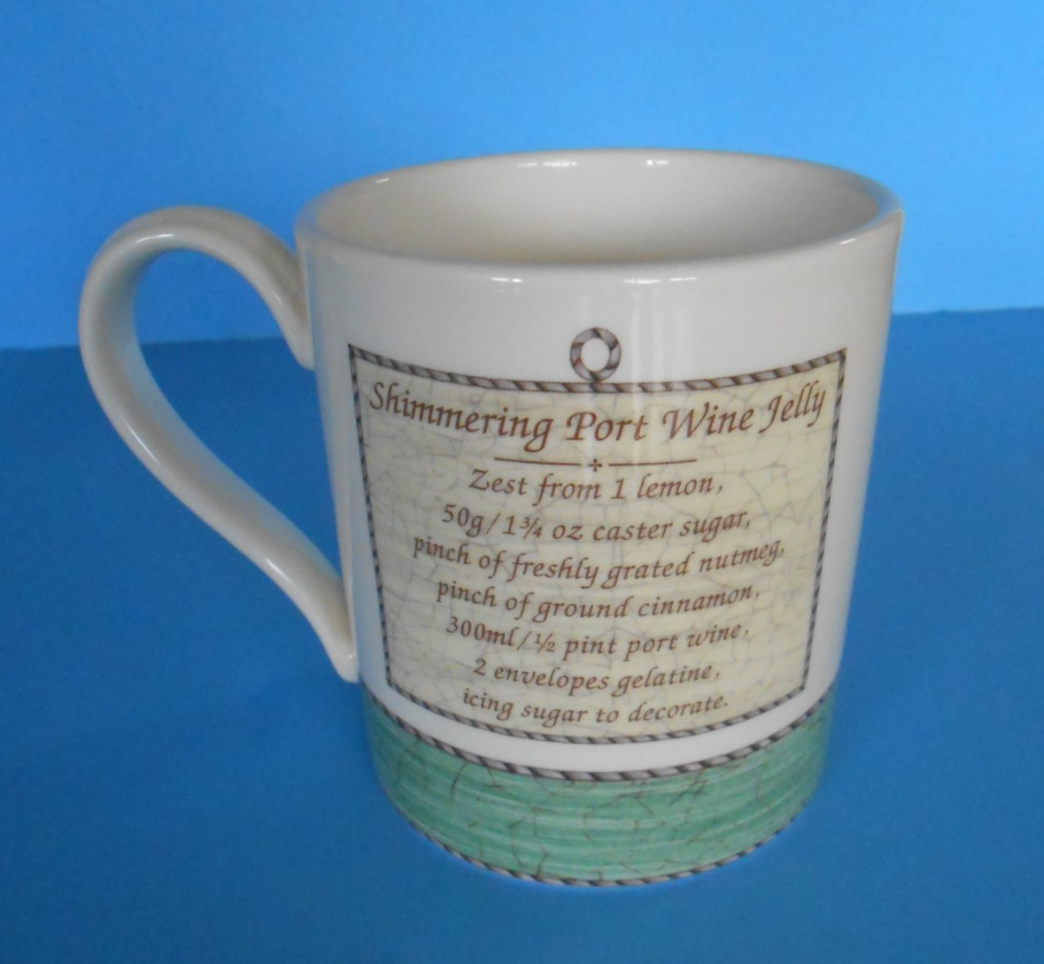 Wedgwood Sarah’s Garden 16 Oz Mug Queen’s Ware 1997 England Wine Jelly Recipe