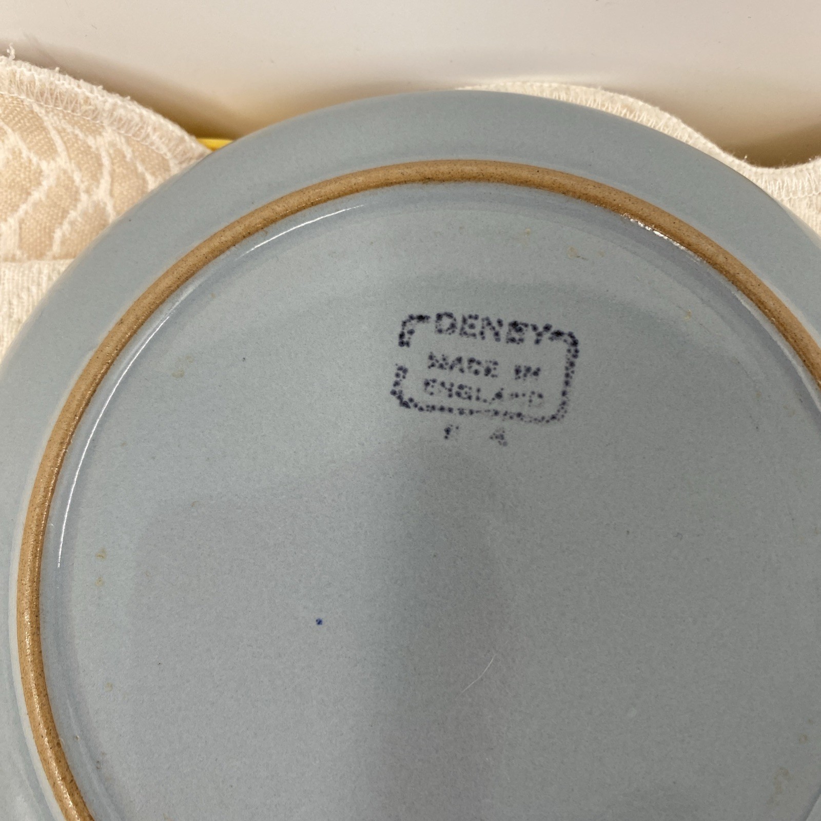 Denby Branded Salad Plates, Set of 8, 6.5in Diameter Vintage Made In England
