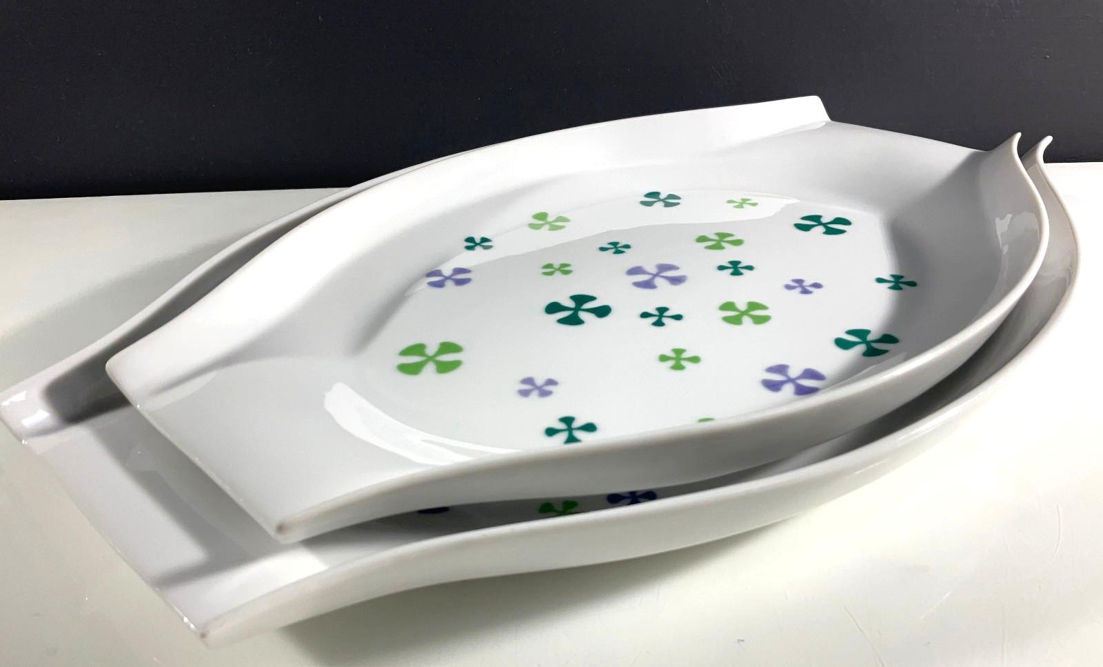 Jackson China x Paul McCobb Petals Contempri Serving Platters Set of 2 Vintage
