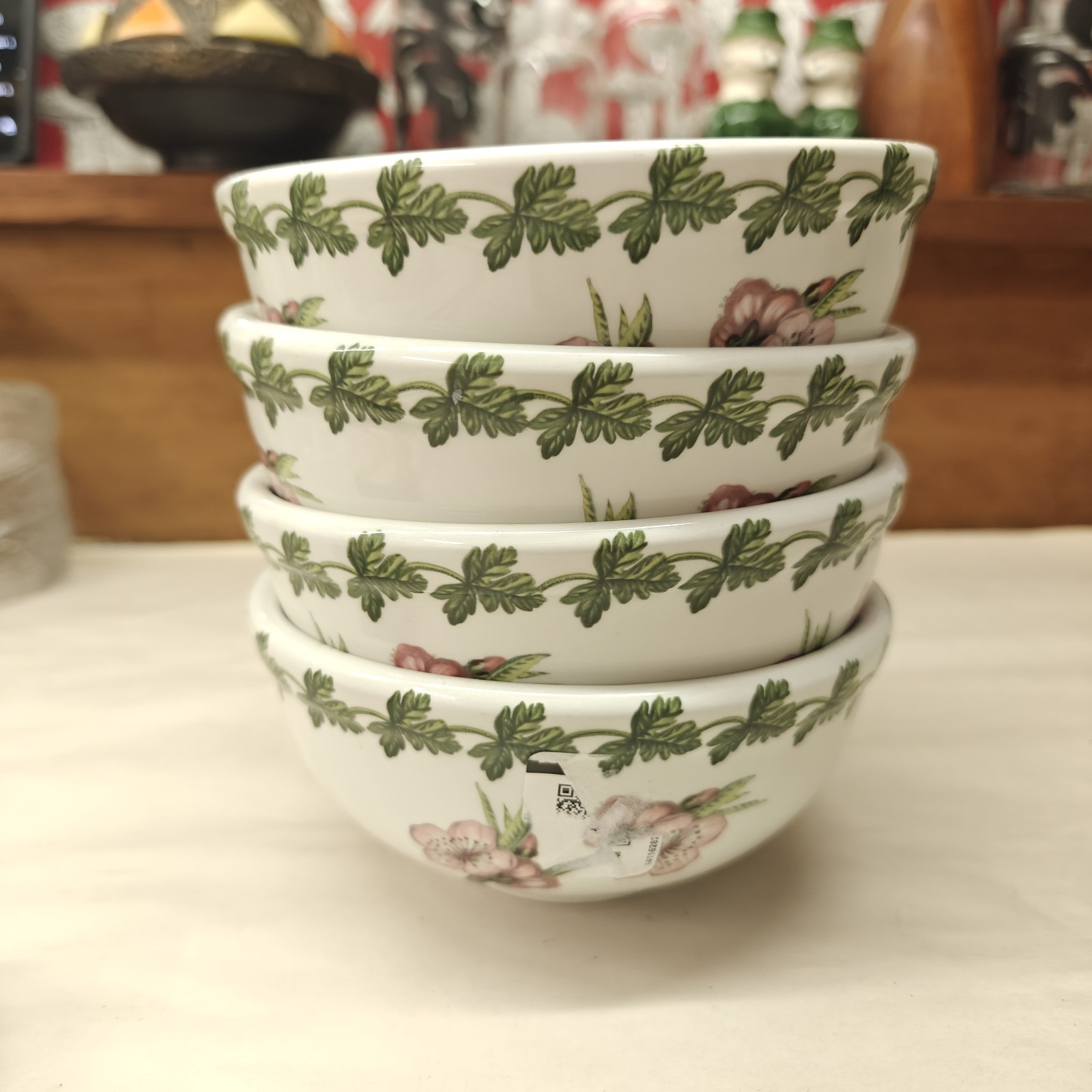(4) Portmeirion Pomona Fruit/Dessert Bowls 5-1/2in – Made in England