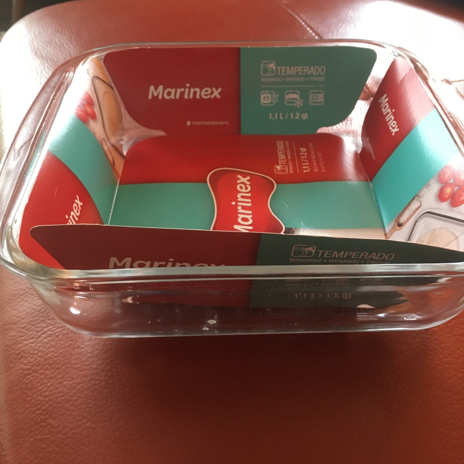New MARINEX 1.2 QT Clear Square Tempered Glass Oven Serving Dish Casserole Bake