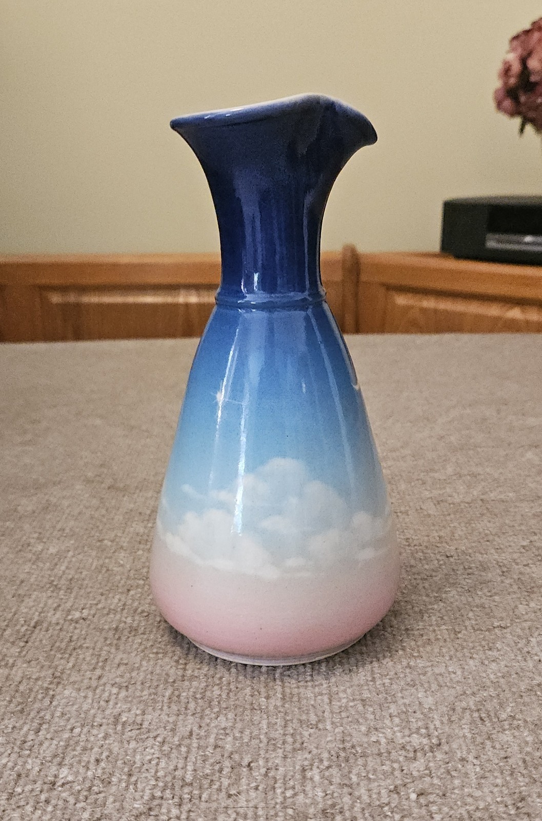 Pye In The Sky Pottery Pitcher Signed Shorba 1985 Dusk Marked Signed 9″