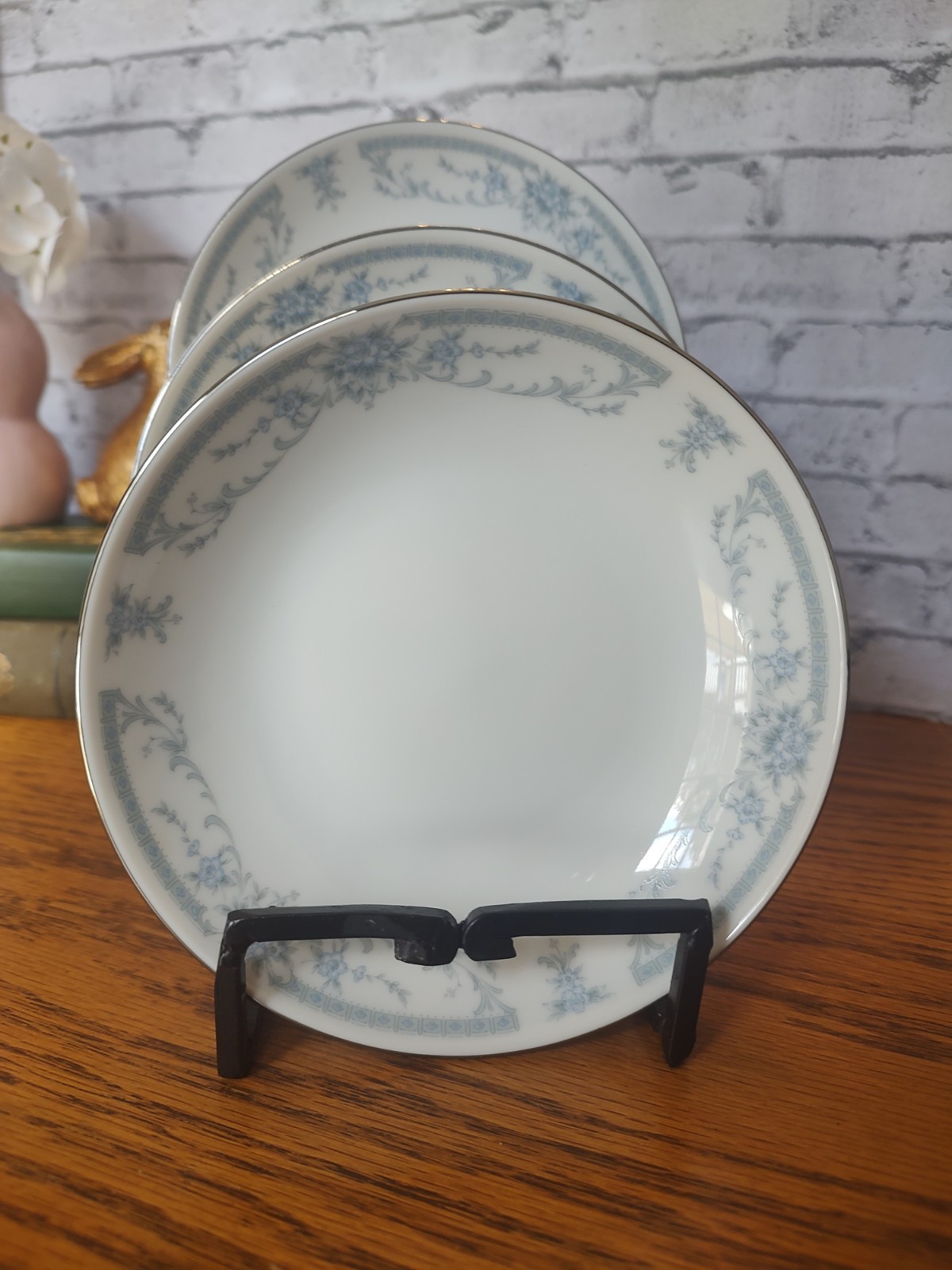 Set Of 3 Sheffield Porcelain Fine China BLUE WHISPER 5-1/2″ Bowls