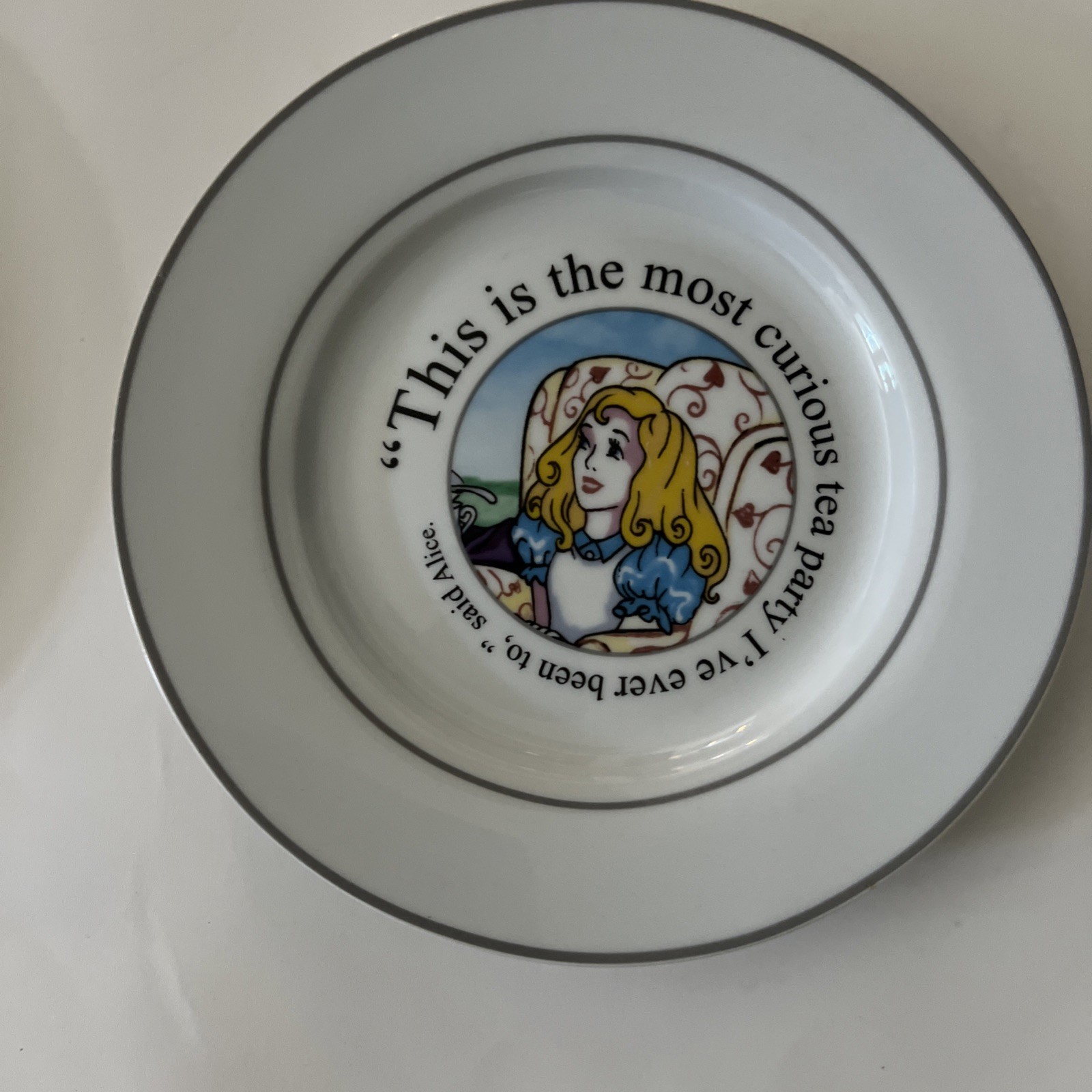 Paul Cardew Alice In Wonderland 8-Inch Plates, Set of 4