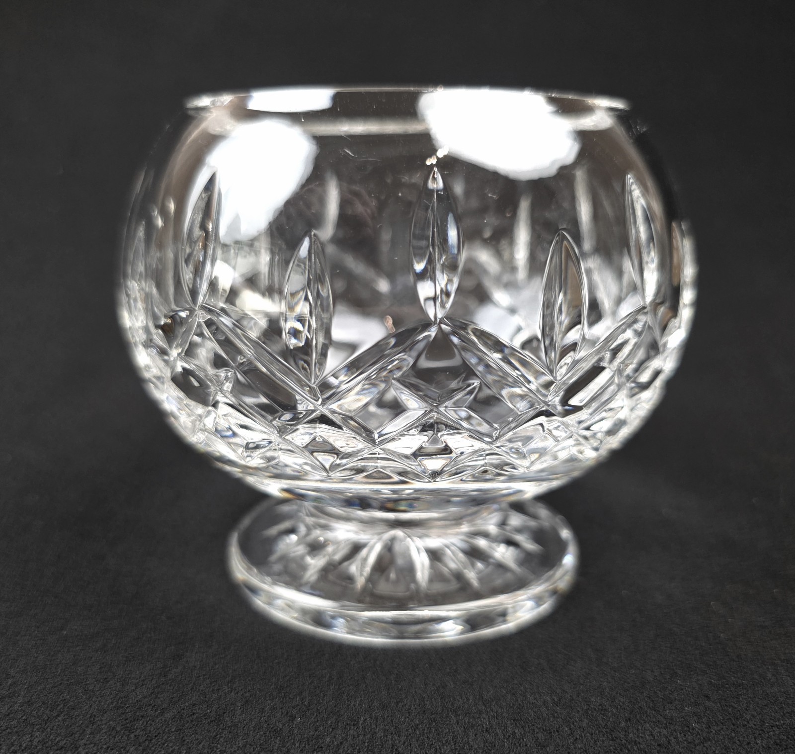 Waterford Crystal Lismore Open Round Footed Sugar Bowl Excellent 3 5/8”