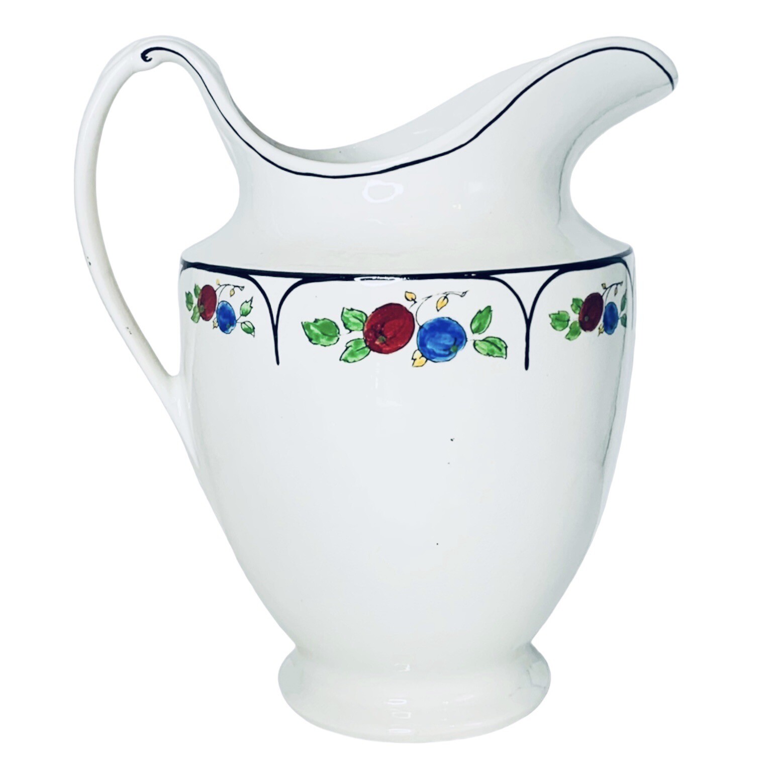Swinnertons England REX Hand Painted Fruits Ironstone 168 OZ Large Pitcher