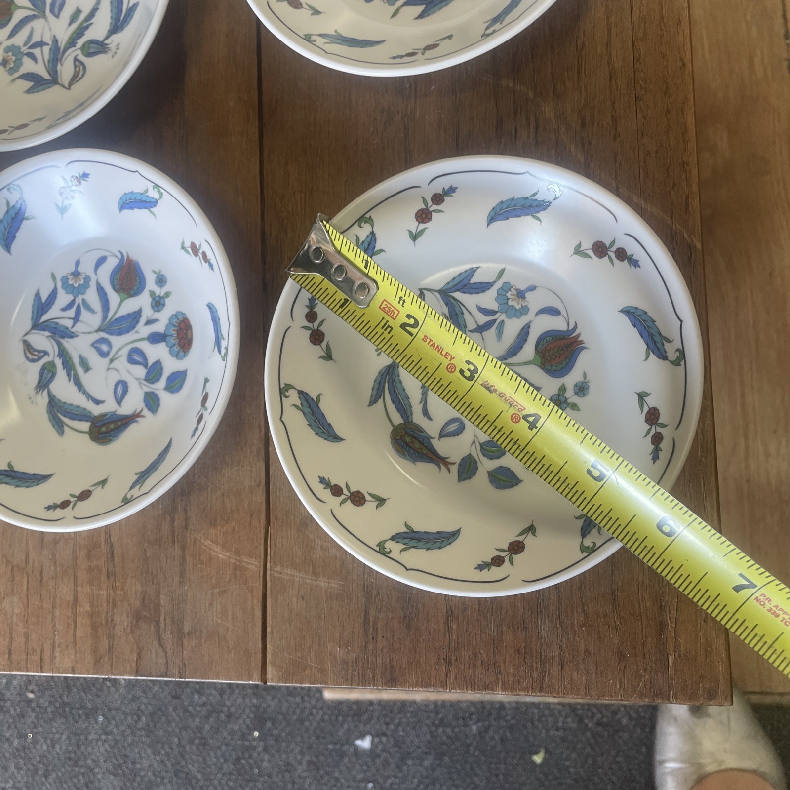 Noritake Progression Turquoise 9074 1970s MCM Fruit Desert Bowls Bowl Set 8
