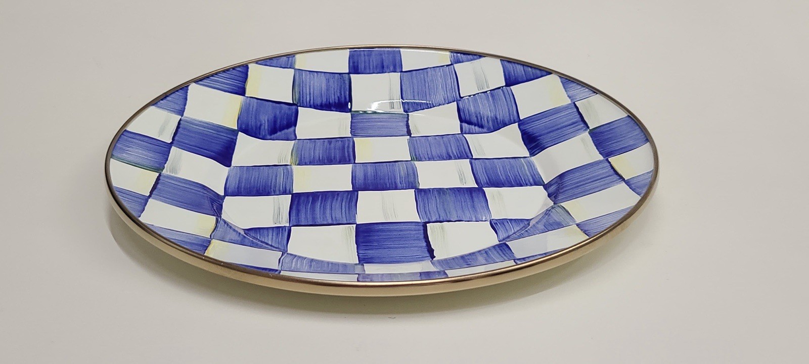 Mackenzie Childs Royal Check Dinner Plate Set Of 4