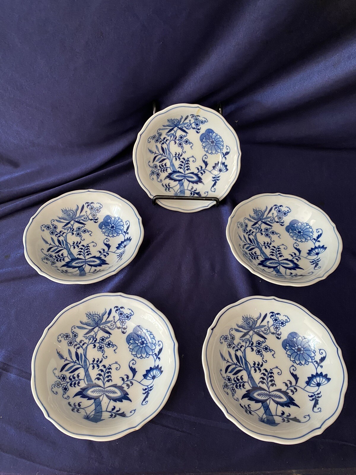 Blue Danube By Lipper 5 Berry Dessert Bowls 5.5″ Rectangle Mark