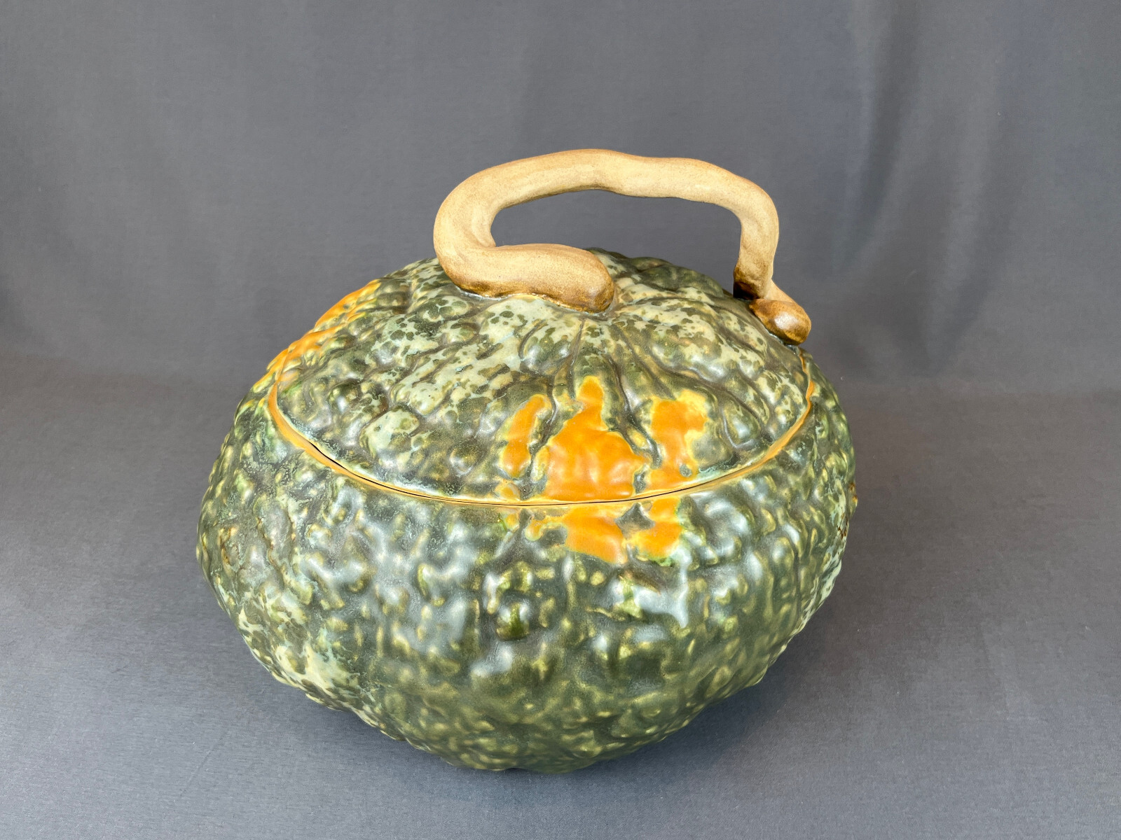 Patricia Garrett SQUASH TUREEN Lidded Bowl Great Impressions SIGNED c. 1997