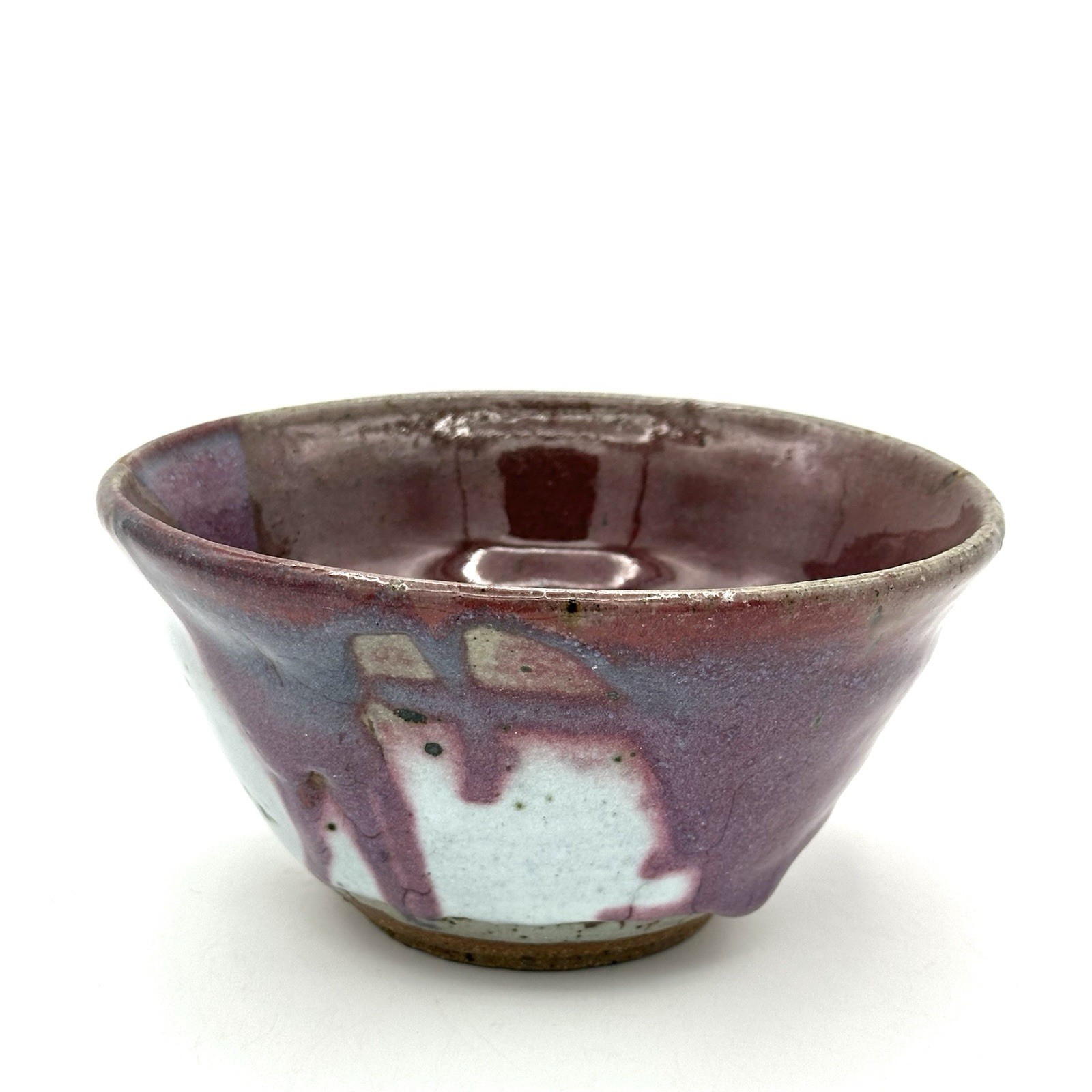 Vintage Hand Thrown Art Pottery Bowl Glazed Stoneware Signed 6.5 X 3.5 in