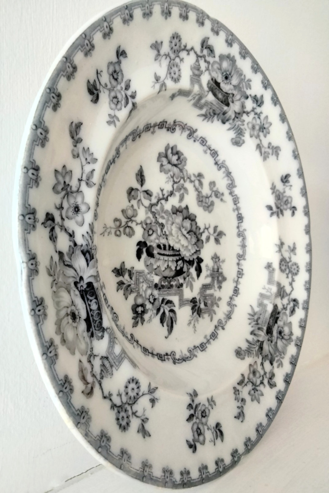 Antique R & M Nankin Jar Blue/White Bowl Floral Pattern 1800s 10.3” England