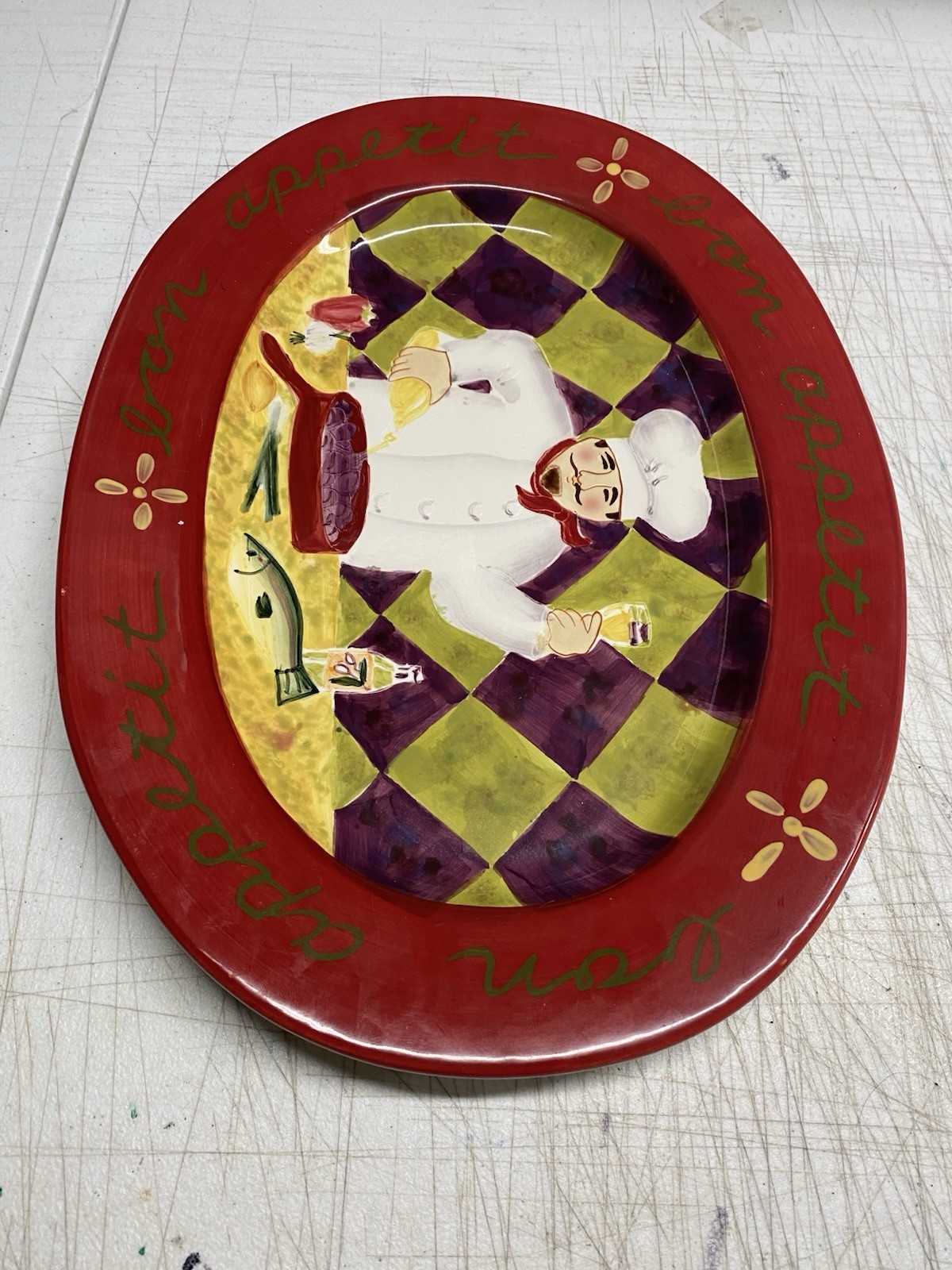 Jennifer Brinley Certified International Oval Serving Platter And Plate